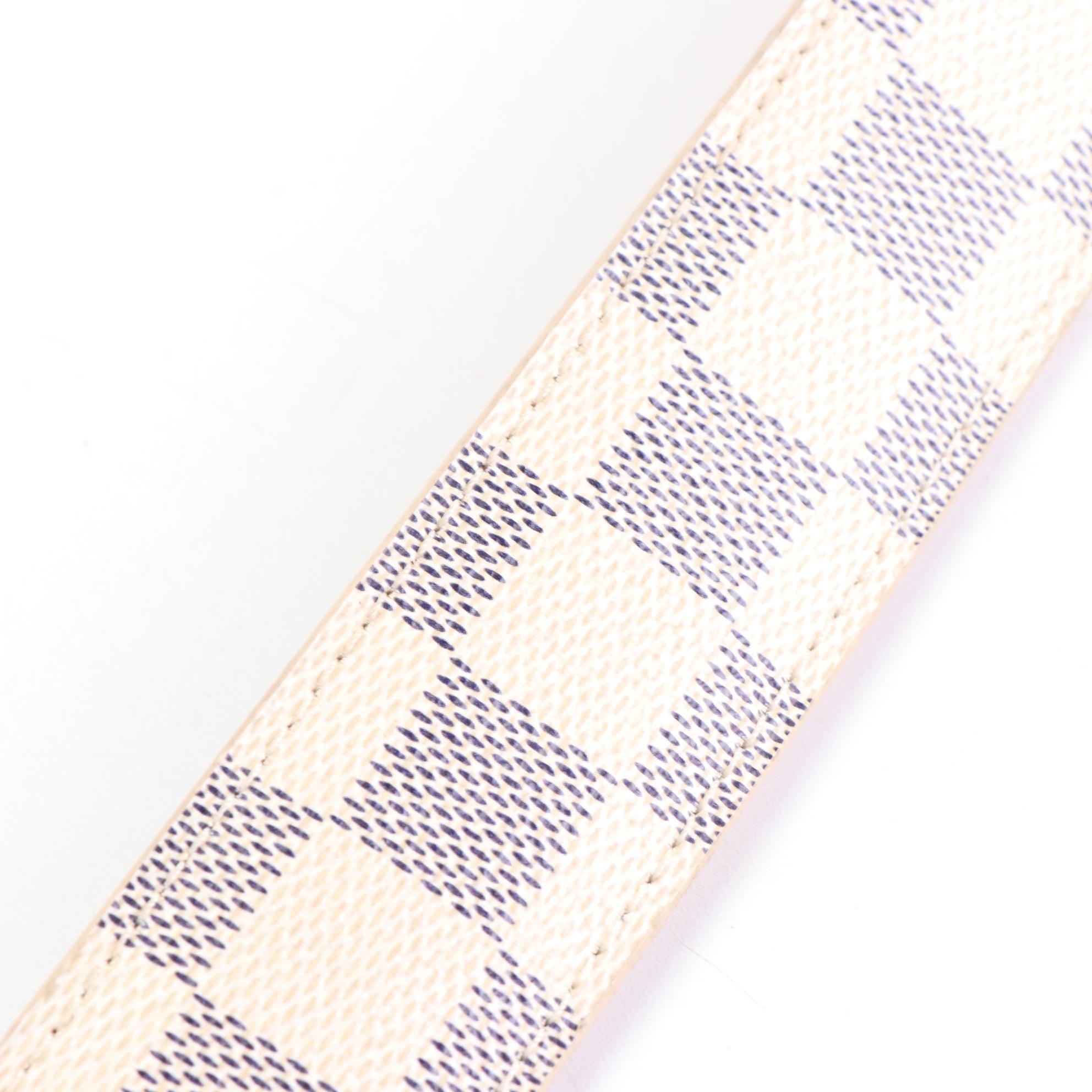 Louis Vuitton Ceinture Voyage Belt in Damier Azur Canvas