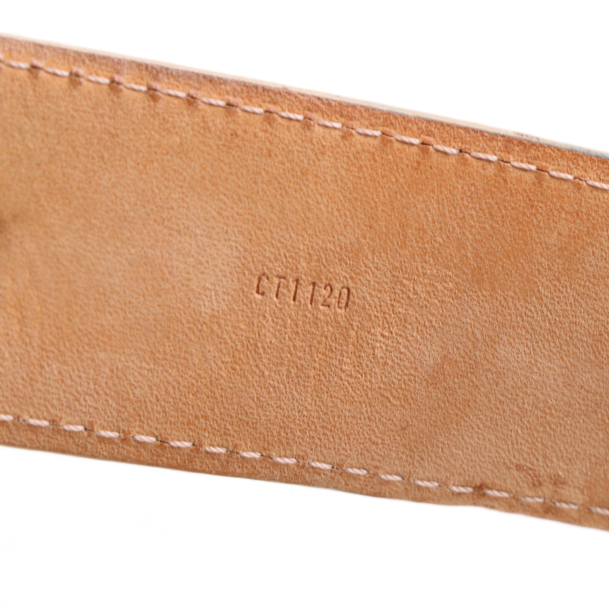 Louis Vuitton Ceinture Voyage Belt in Damier Azur Canvas