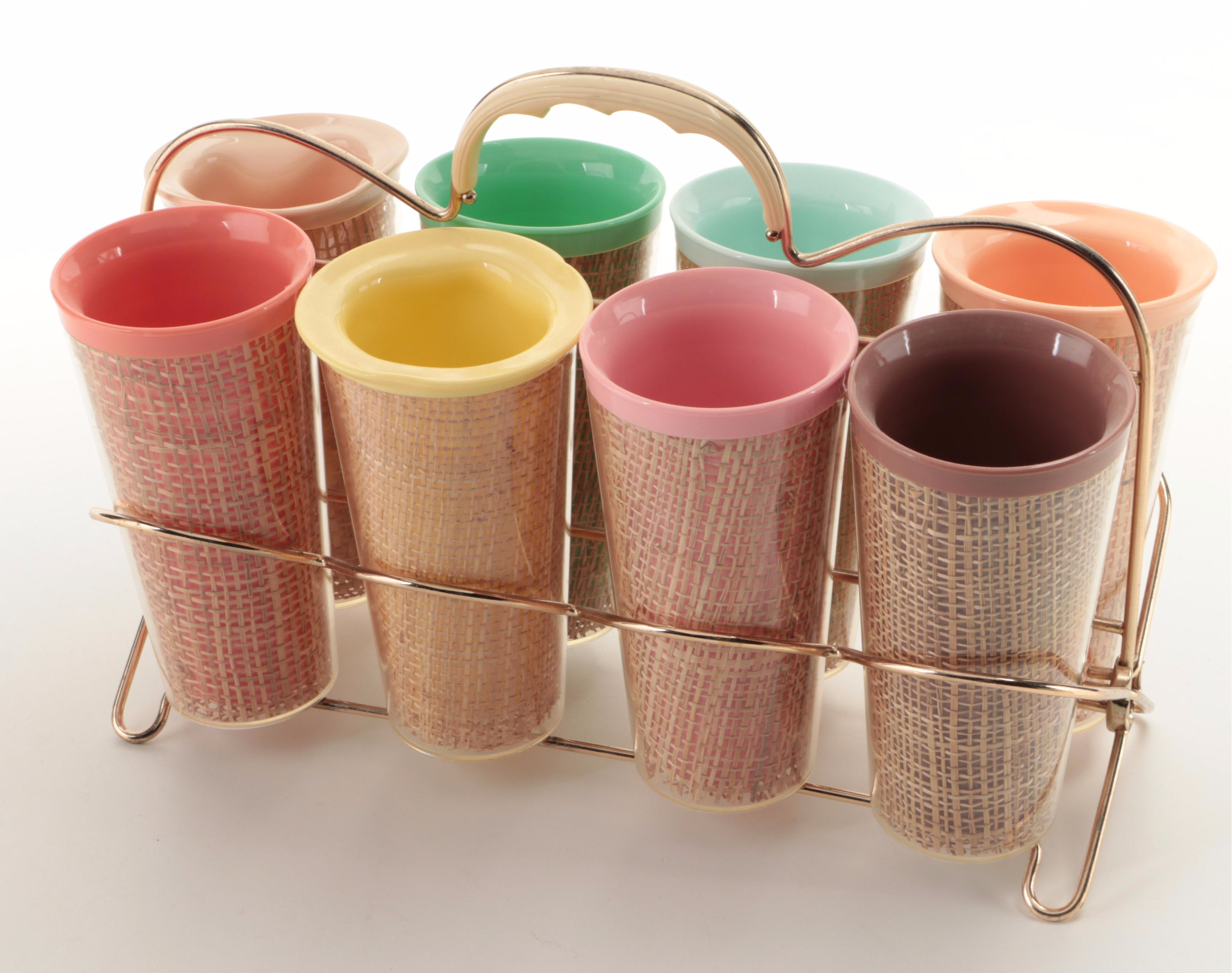 Mid Century Modern Gits Ware Therma-Glass with Other Tumblers and Tableware