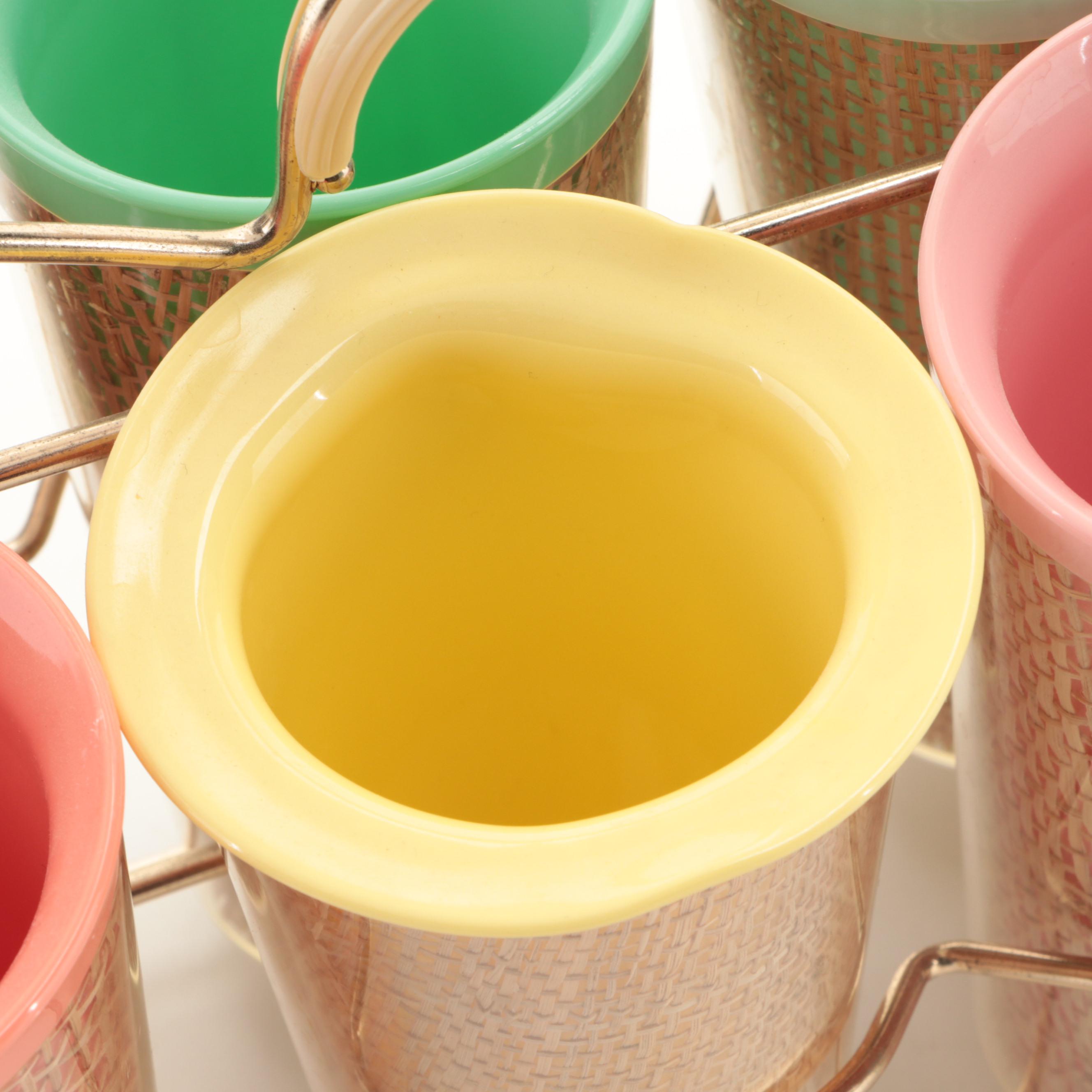 Mid Century Modern Gits Ware Therma-Glass with Other Tumblers and Tableware