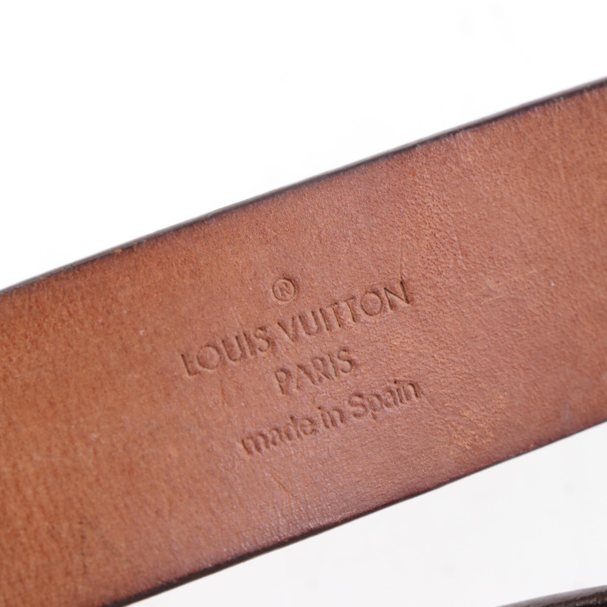 Louis Vuitton Ceinture Carrée Belt in Damier Ebene Canvas