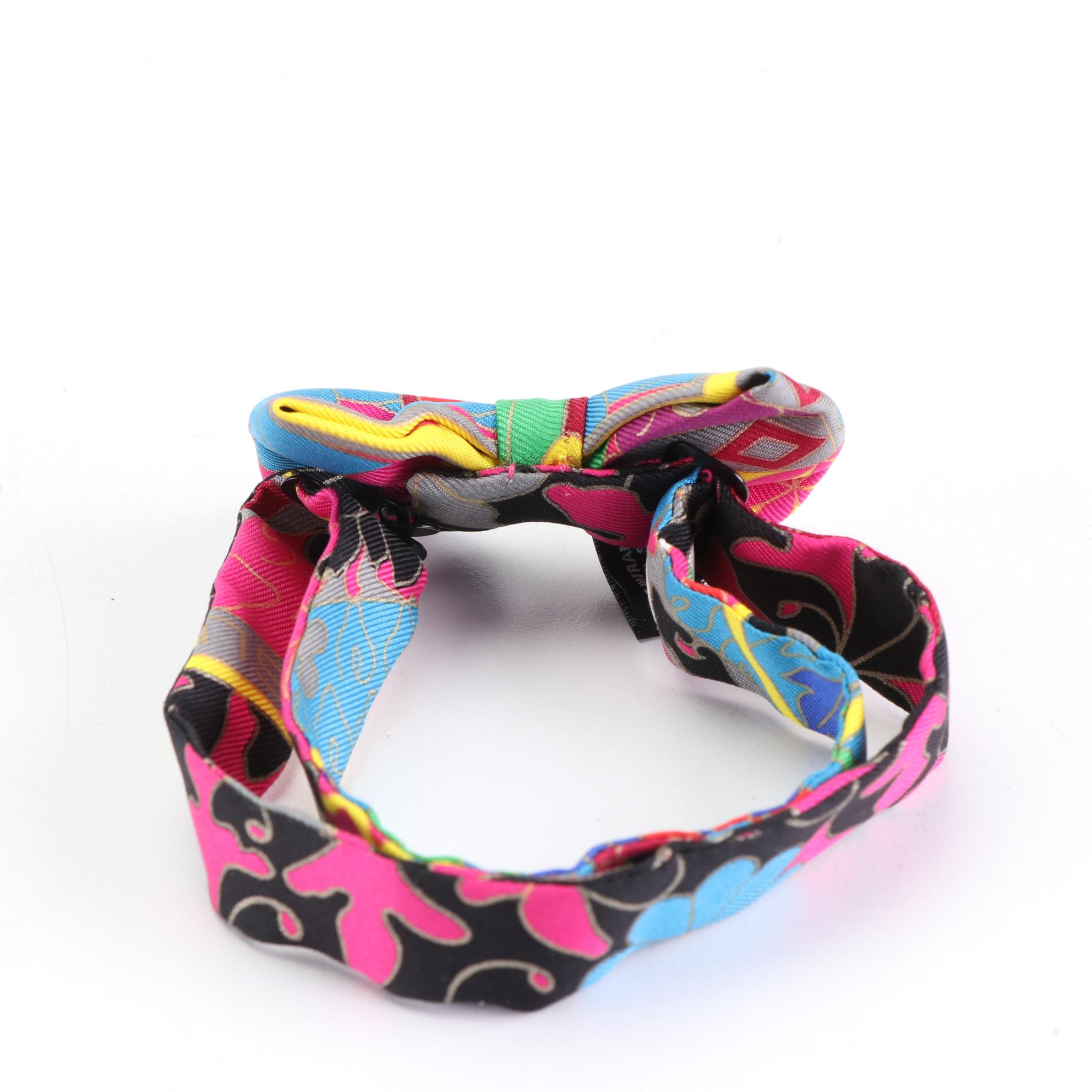 Hermès Bow Tie in Printed Silk Twill