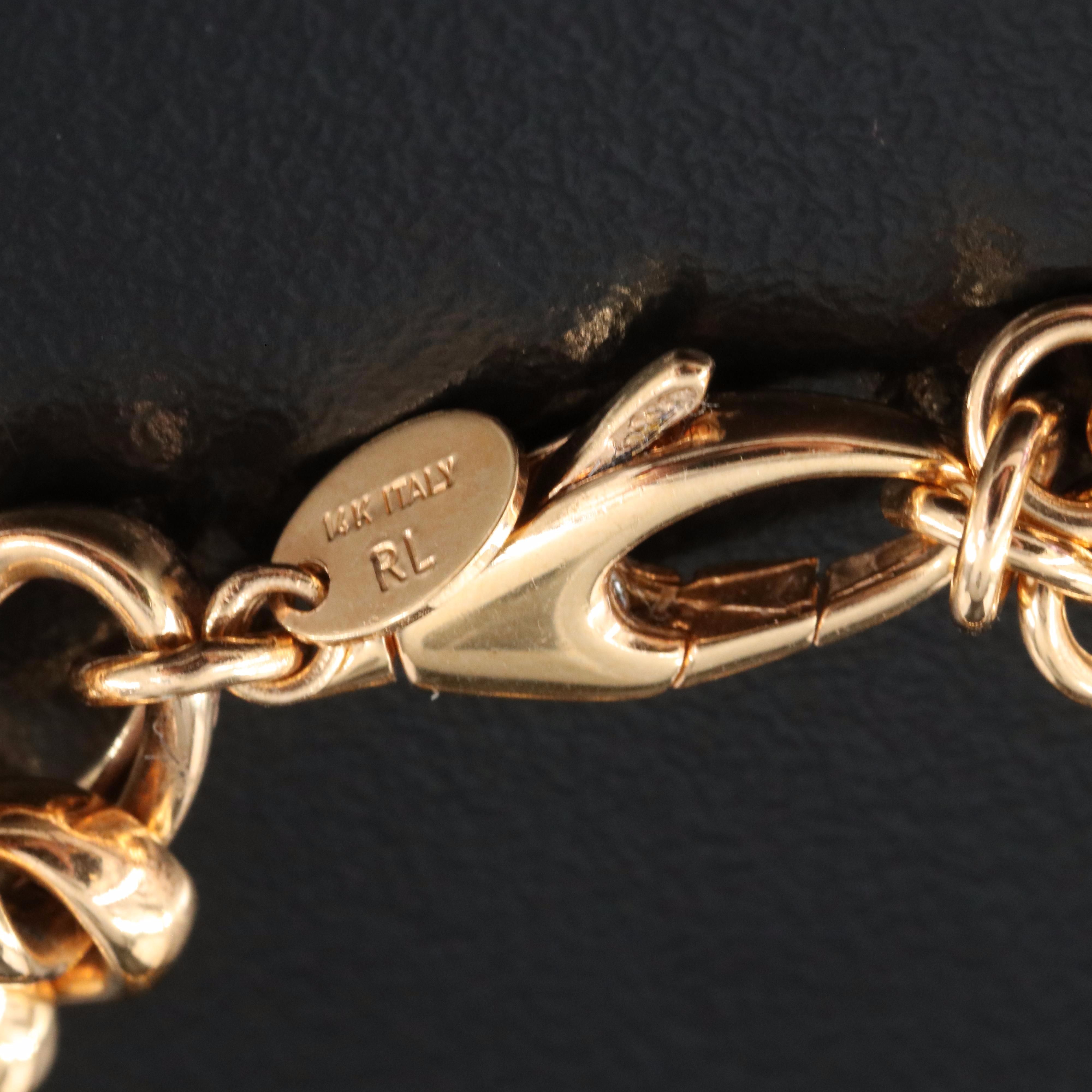 Italian 14K Rose Gold Amethyst, Prasiolite and Rose Quartz Curb Chain Necklace