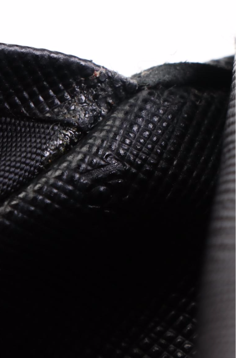 Prada Compact Wallet in Black Saffiano Leather with Box