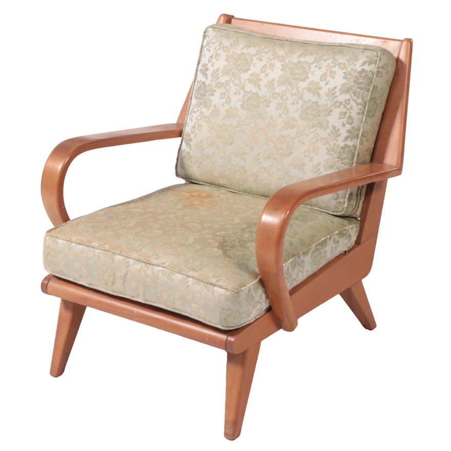 Heywood-Wakefield Mid Century Modern Lounge Chair in Champagne Finish