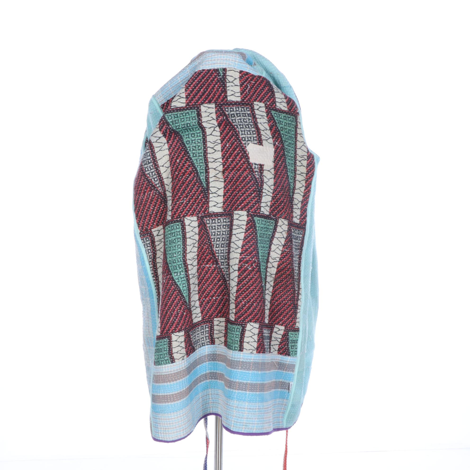 Hand-Pieced and Stitched Patchwork Coat in Cotton