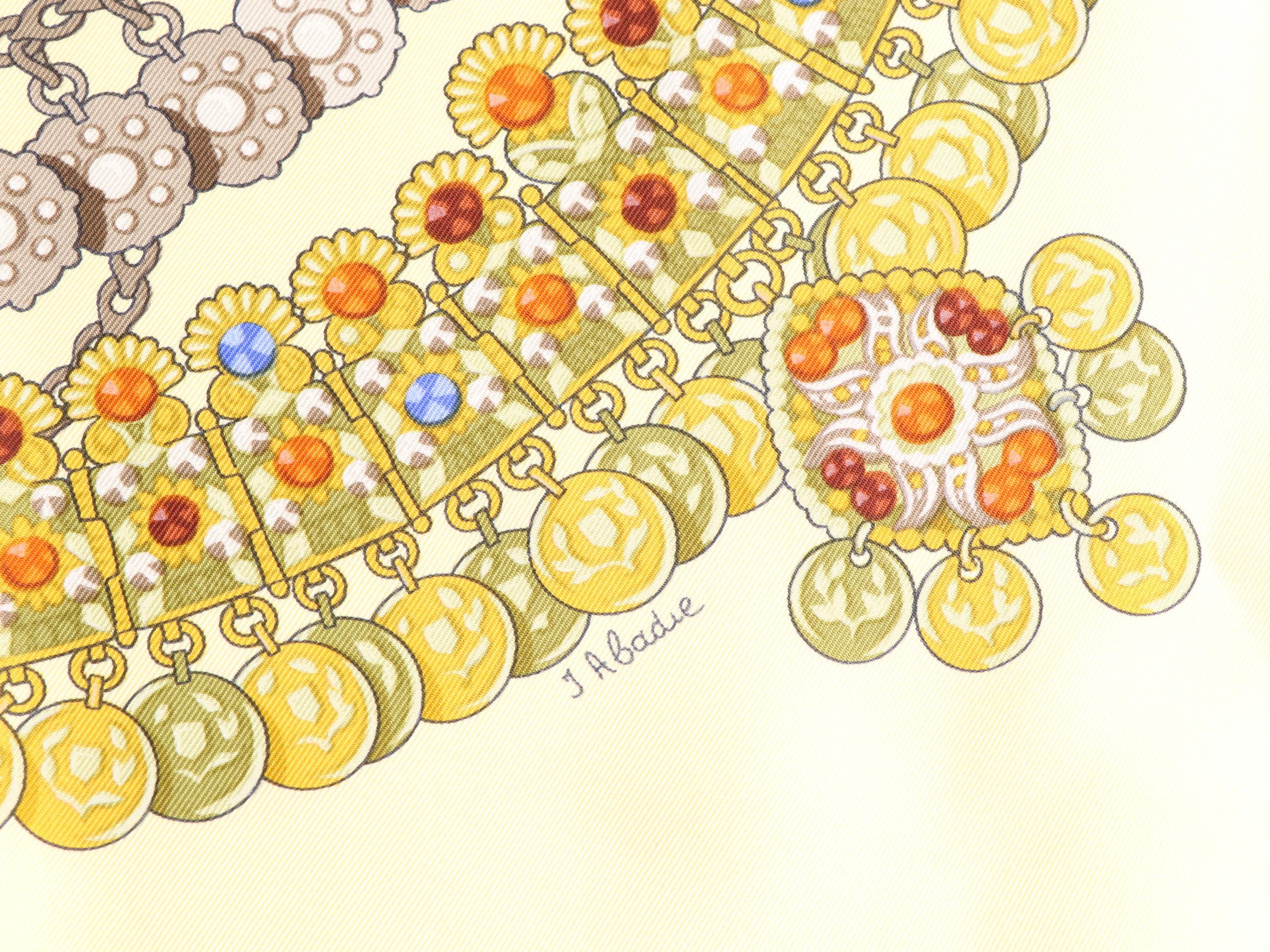 Hermès "Kosmima" Scarf 90 in Silk Twill