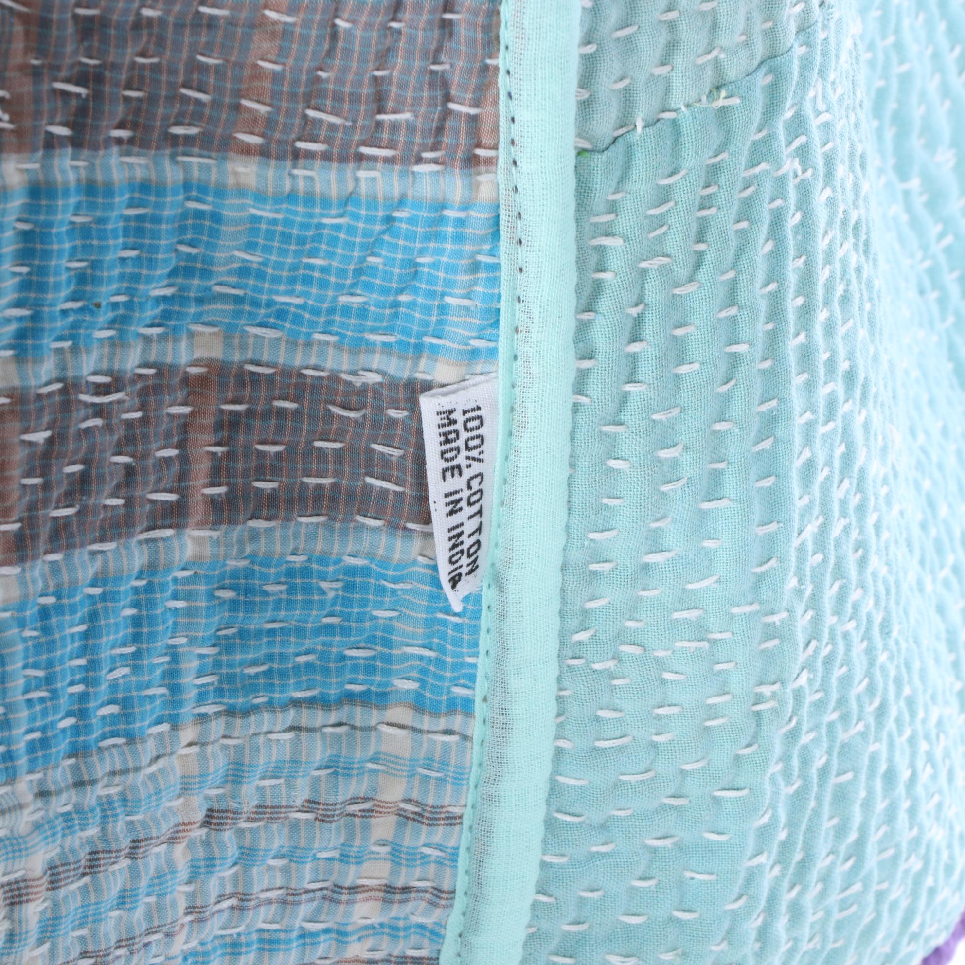 Hand-Pieced and Stitched Patchwork Coat in Cotton