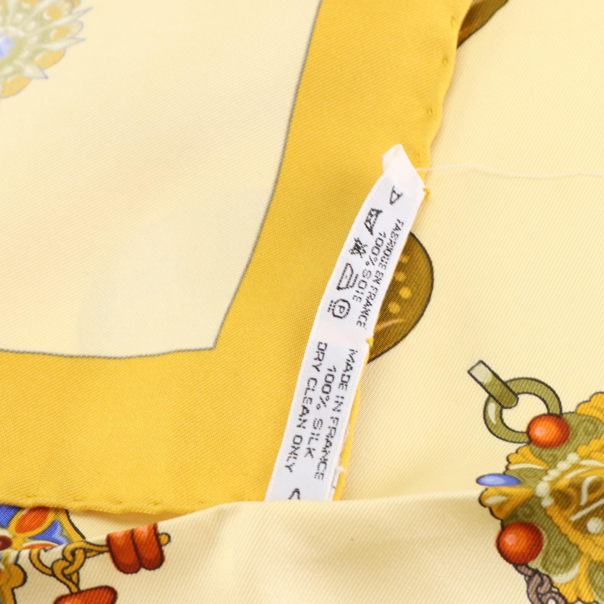 Hermès "Kosmima" Scarf 90 in Silk Twill