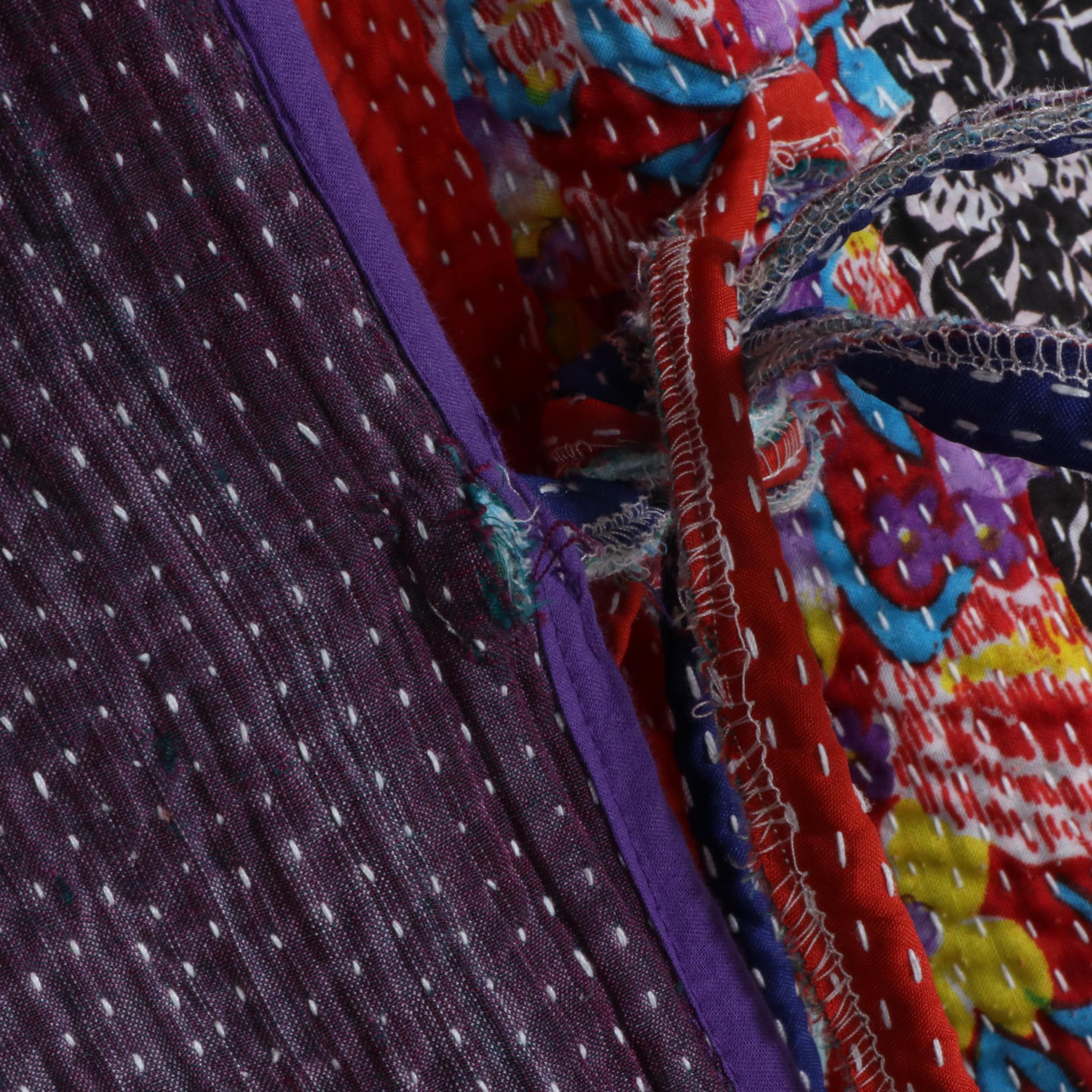 Hand-Pieced and Stitched Patchwork Coat in Cotton