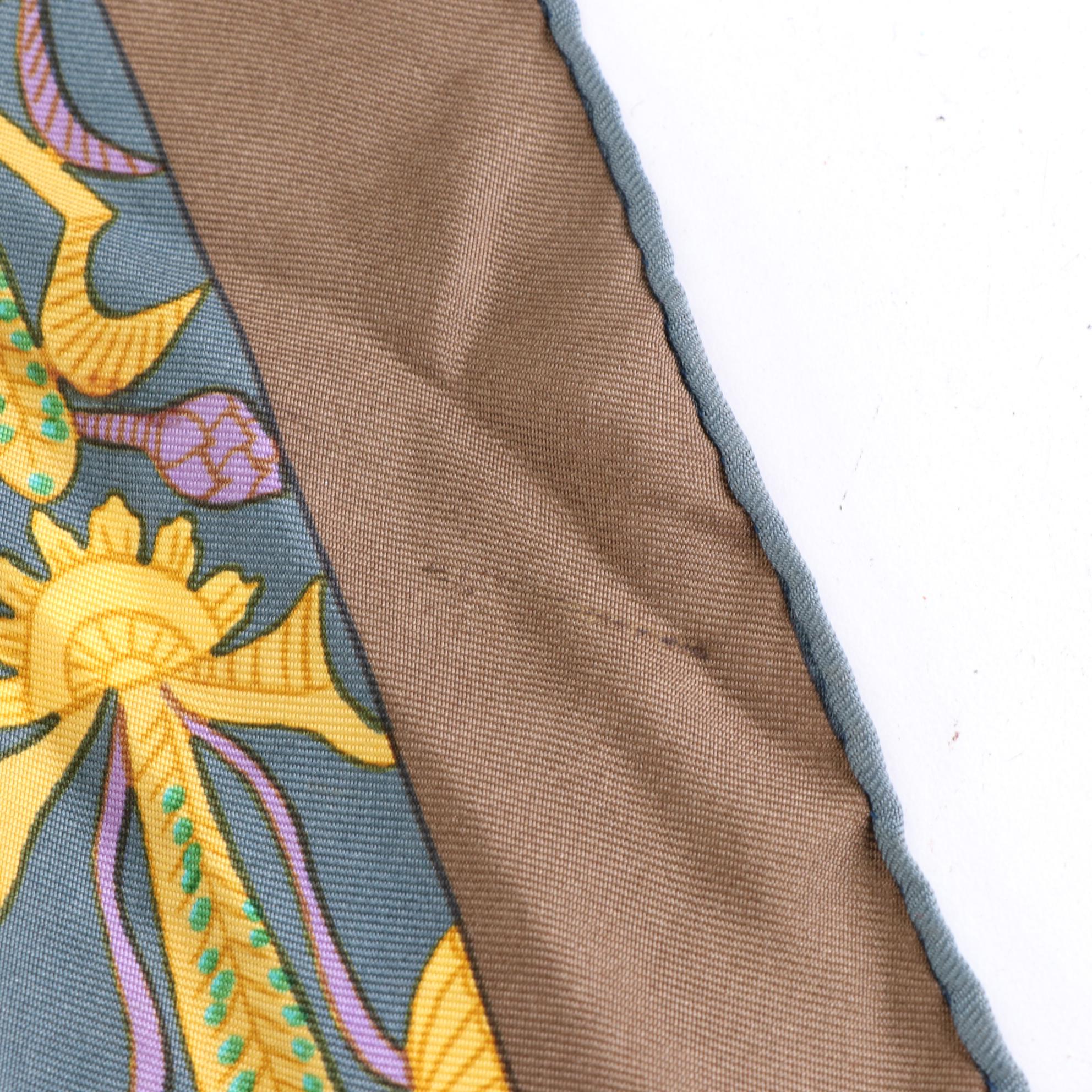 Hermès "Torana" Scarf 90 in Silk Twill