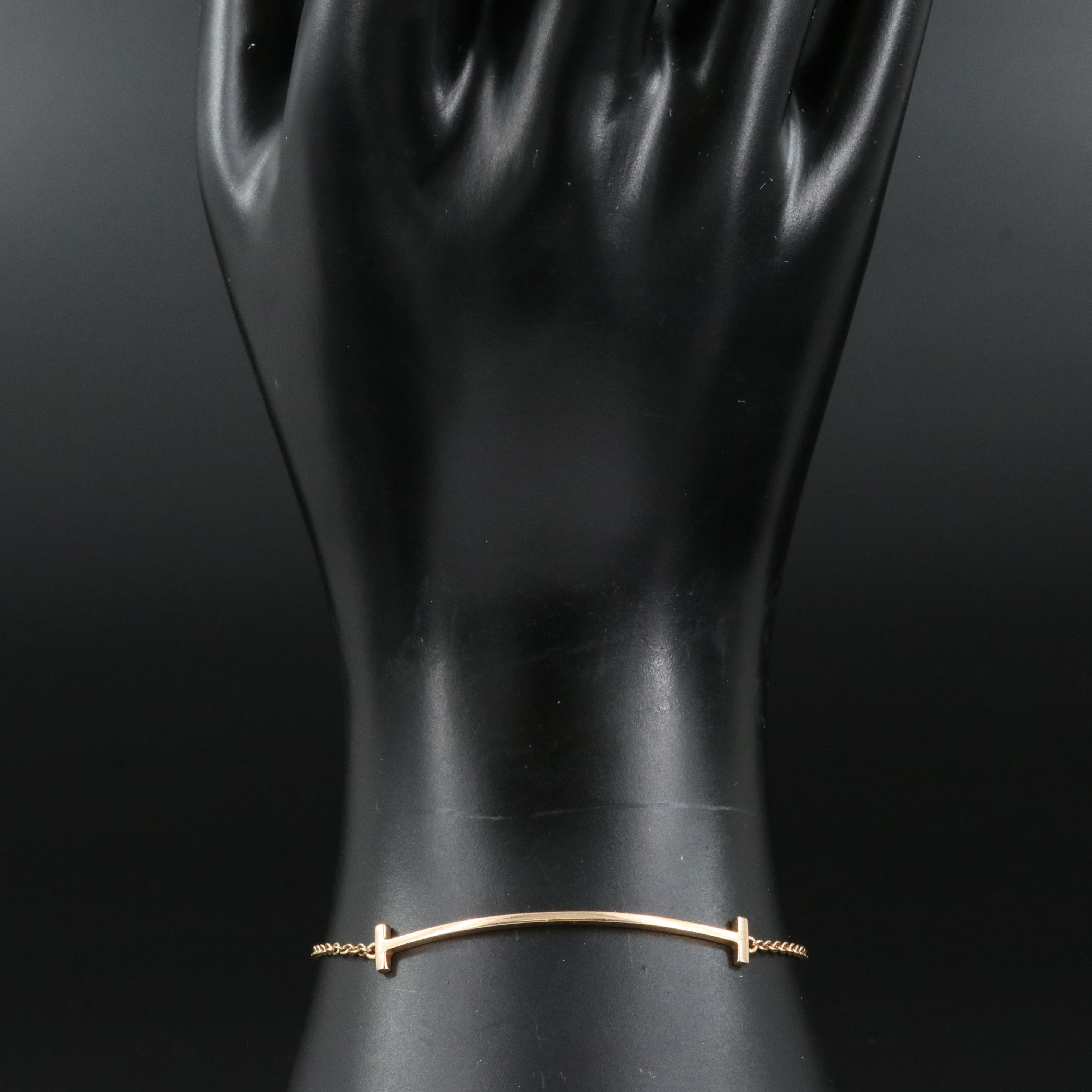 Tiffany & Co. "Tiffany T" 18K Smile Bracelet