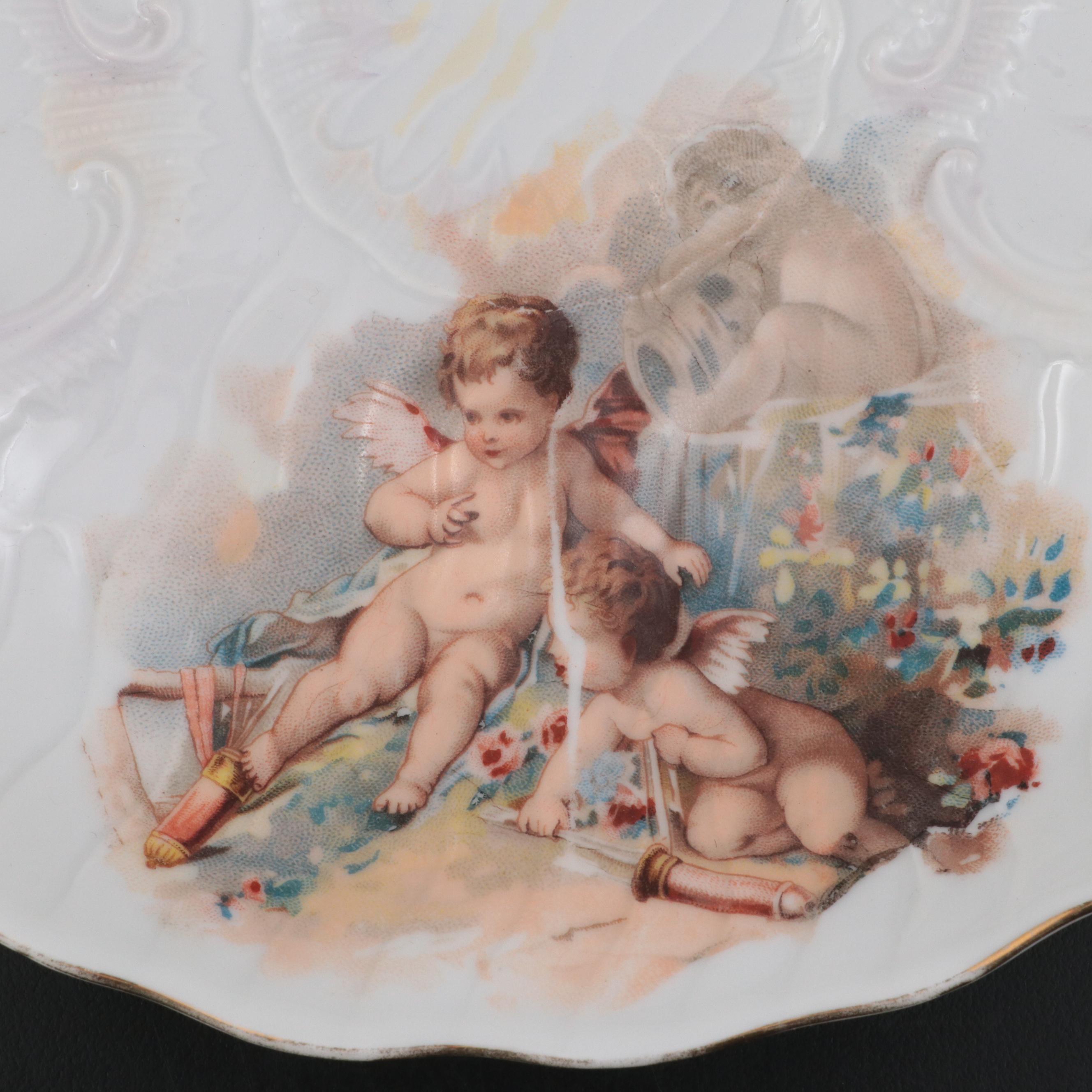 Haviland and Other Porcelain Oyster Plates, Late 19th/ Early 20th Century