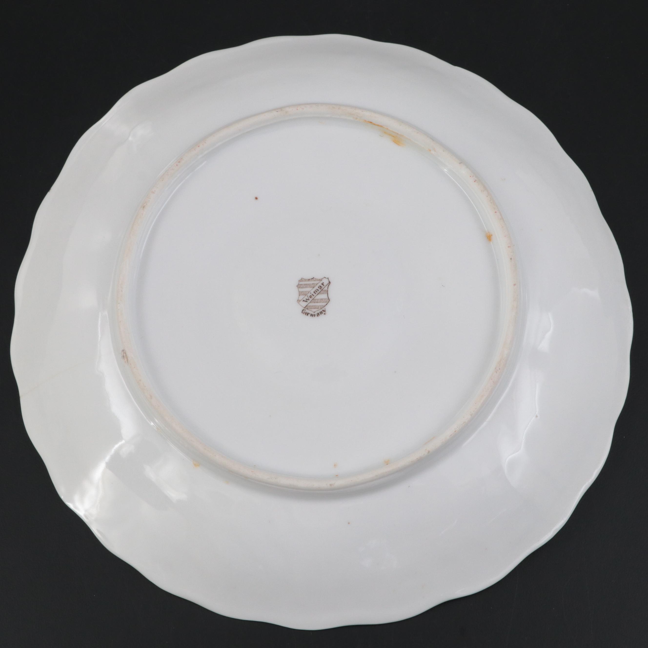Haviland and Other Porcelain Oyster Plates, Late 19th/ Early 20th Century