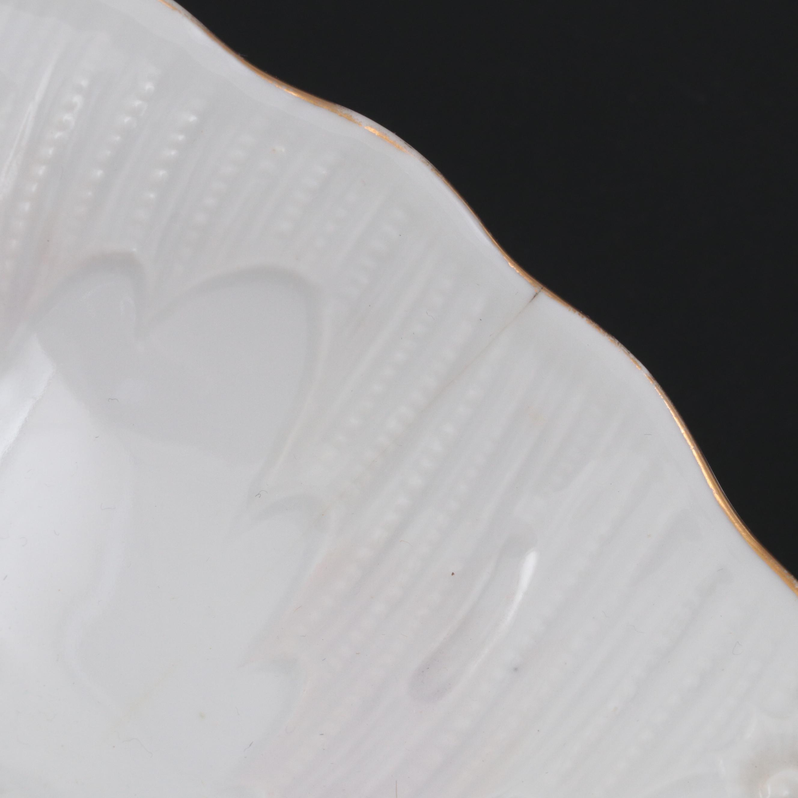 Haviland and Other Porcelain Oyster Plates, Late 19th/ Early 20th Century