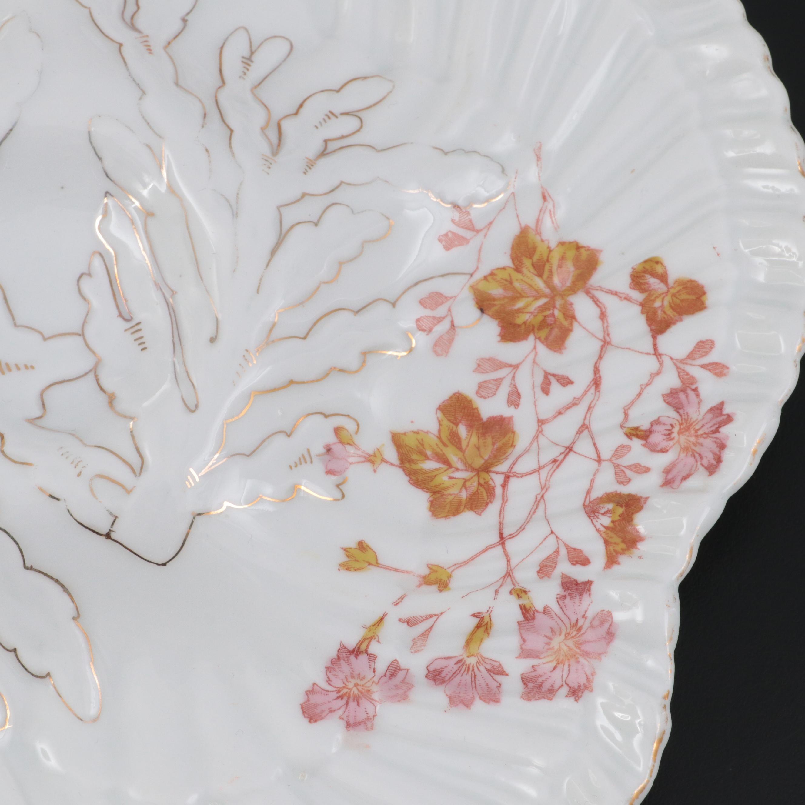 Haviland and Other Porcelain Oyster Plates, Late 19th/ Early 20th Century