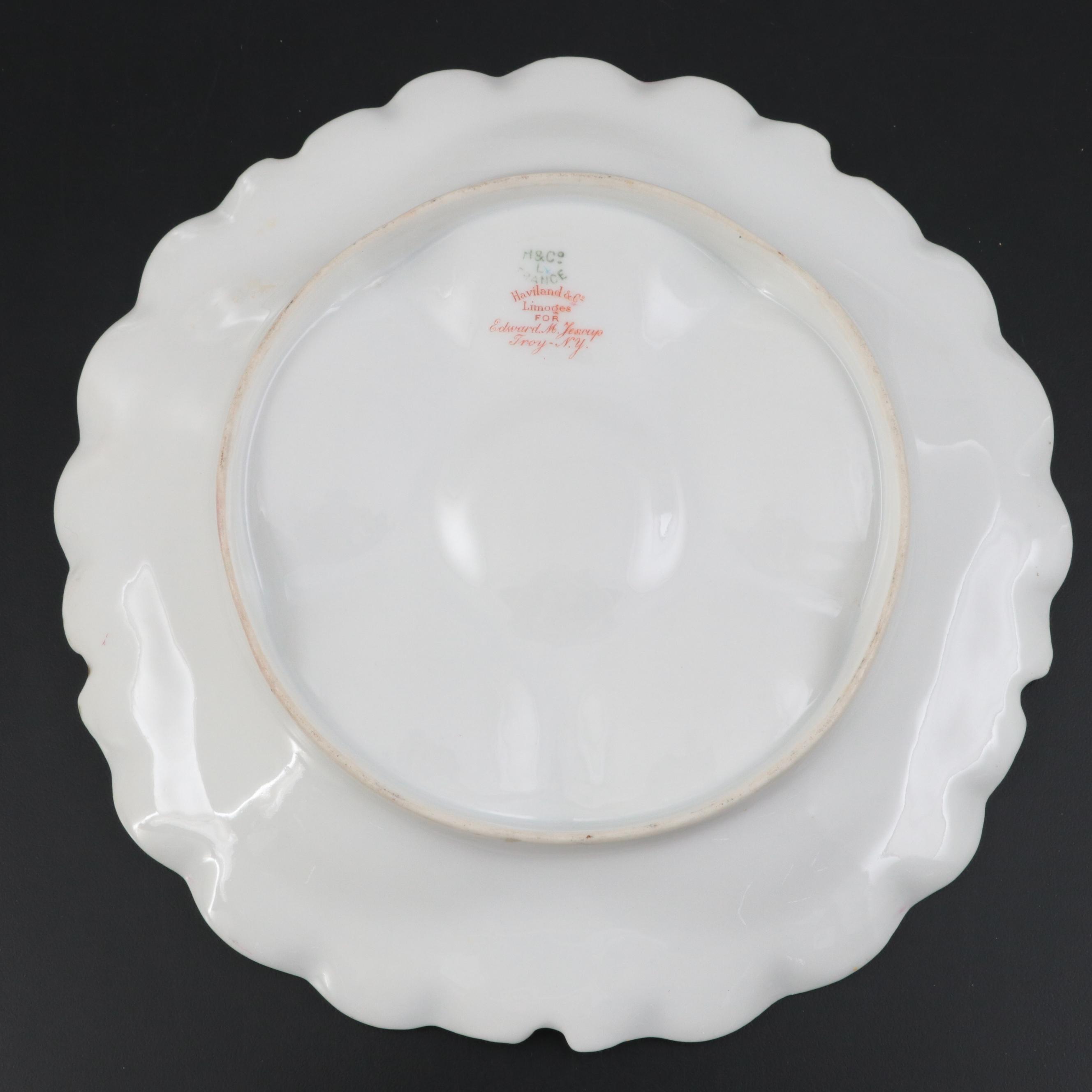 Haviland and Other Porcelain Oyster Plates, Late 19th/ Early 20th Century