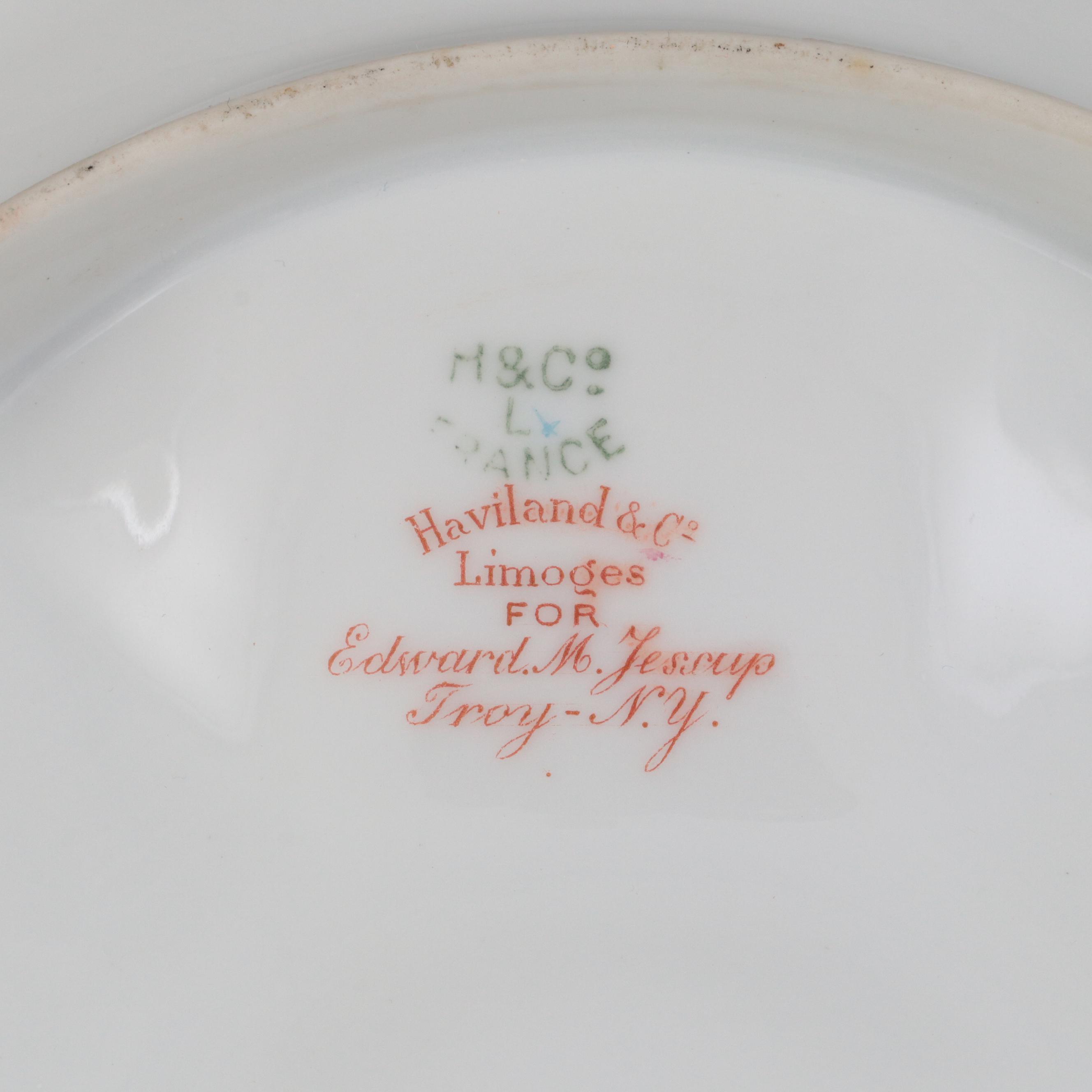 Haviland and Other Porcelain Oyster Plates, Late 19th/ Early 20th Century