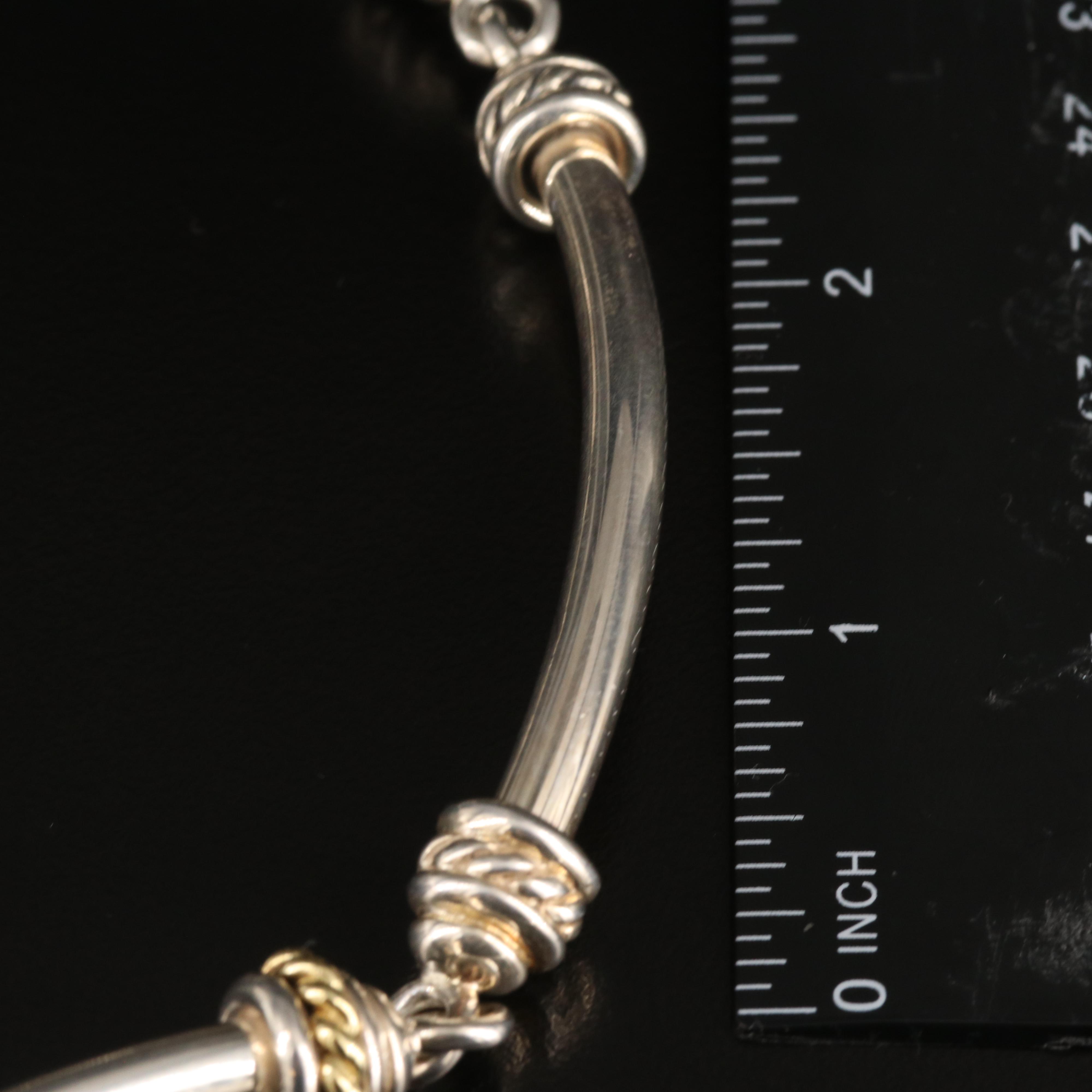 David Wysor Sterling Necklace and Bracelet with 18K Accents