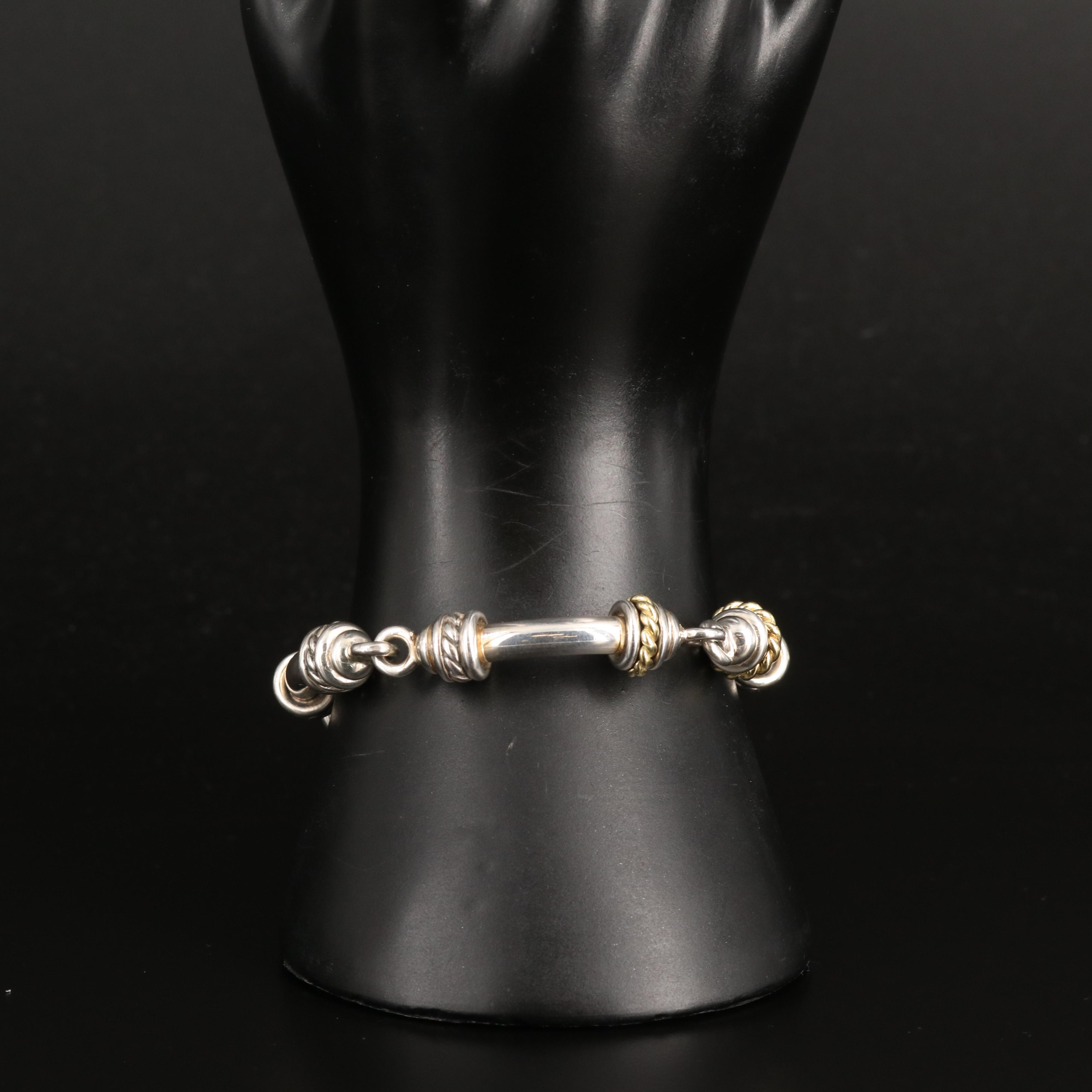 David Wysor Sterling Necklace and Bracelet with 18K Accents