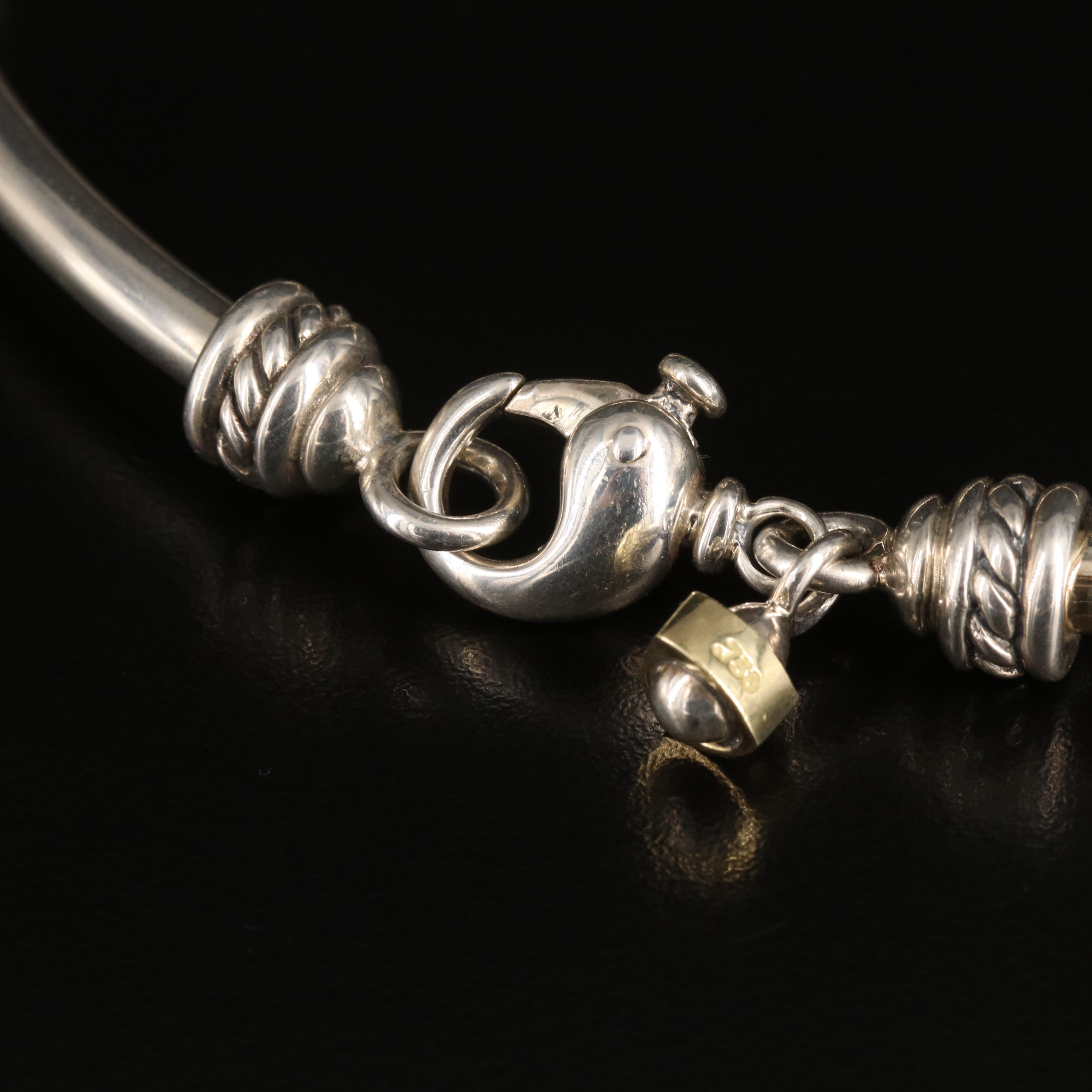 David Wysor Sterling Necklace and Bracelet with 18K Accents