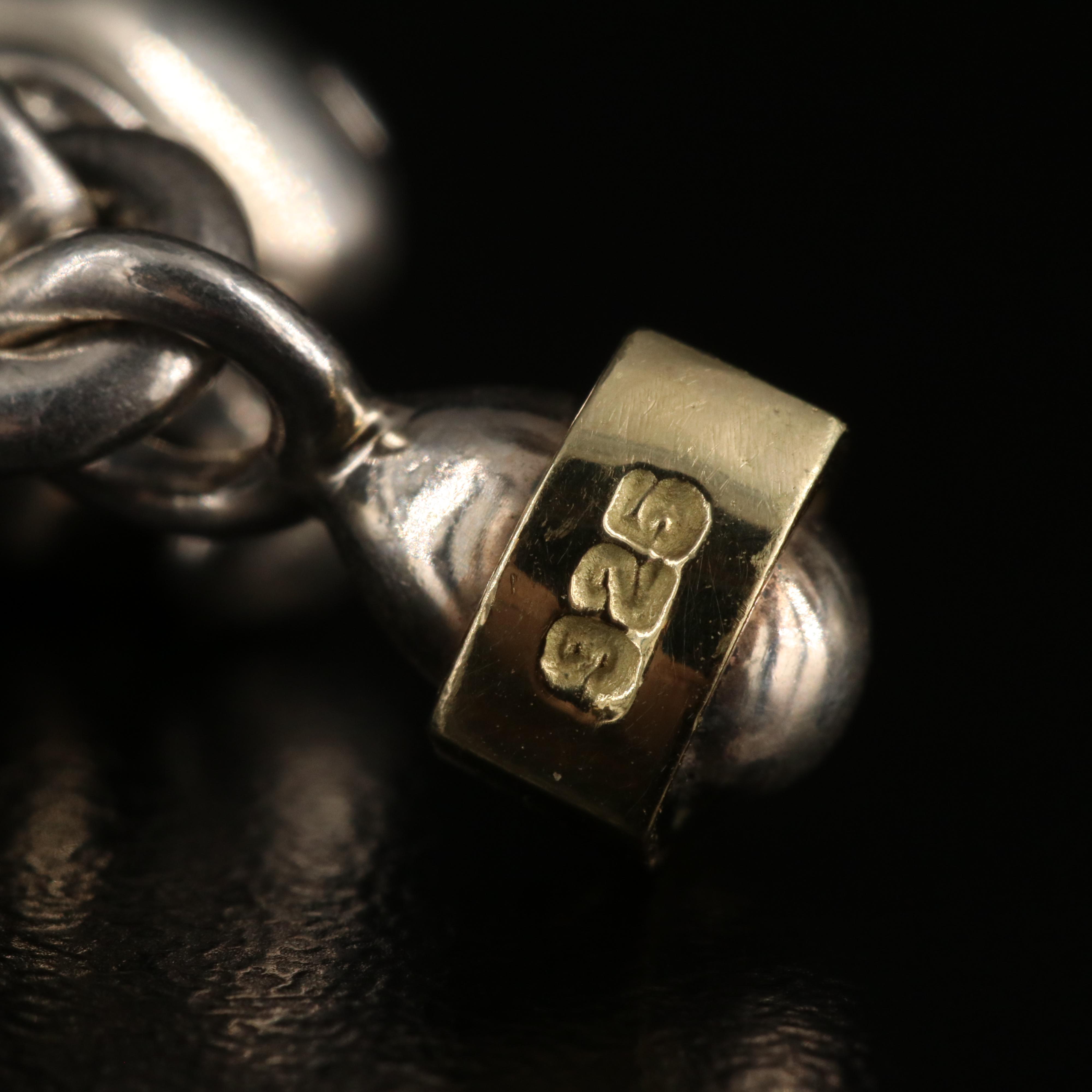 David Wysor Sterling Necklace and Bracelet with 18K Accents