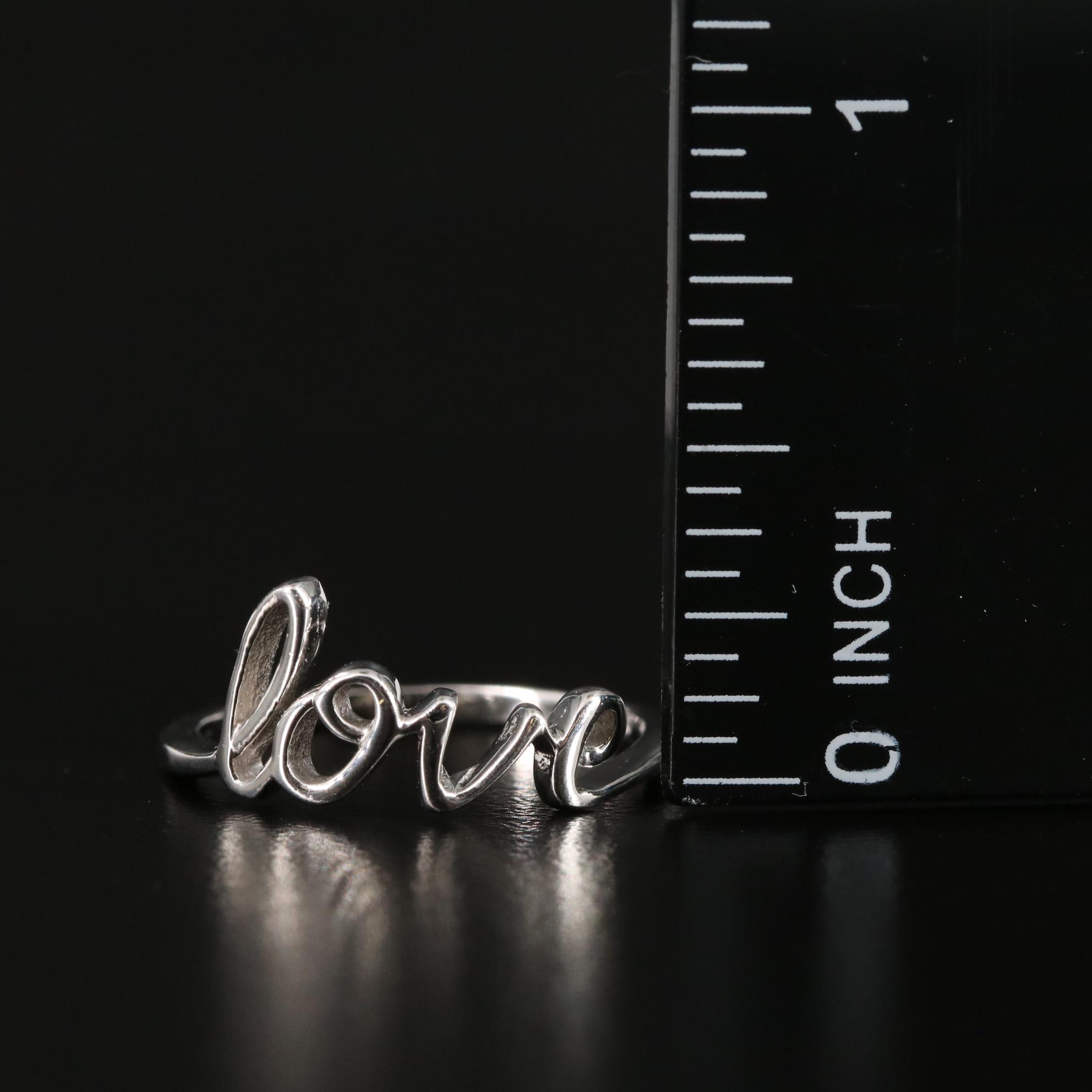 Sterling Love Ring