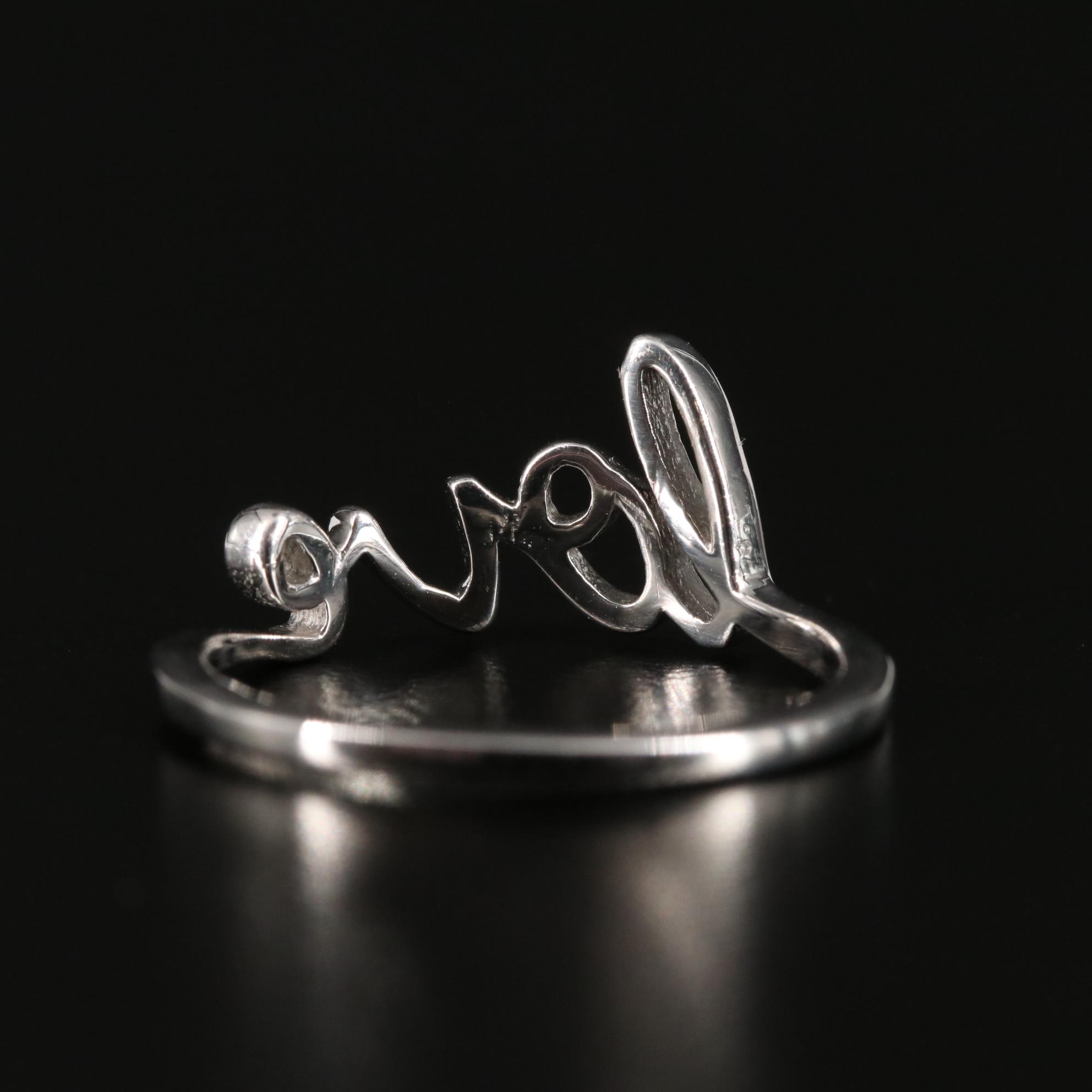 Sterling Love Ring