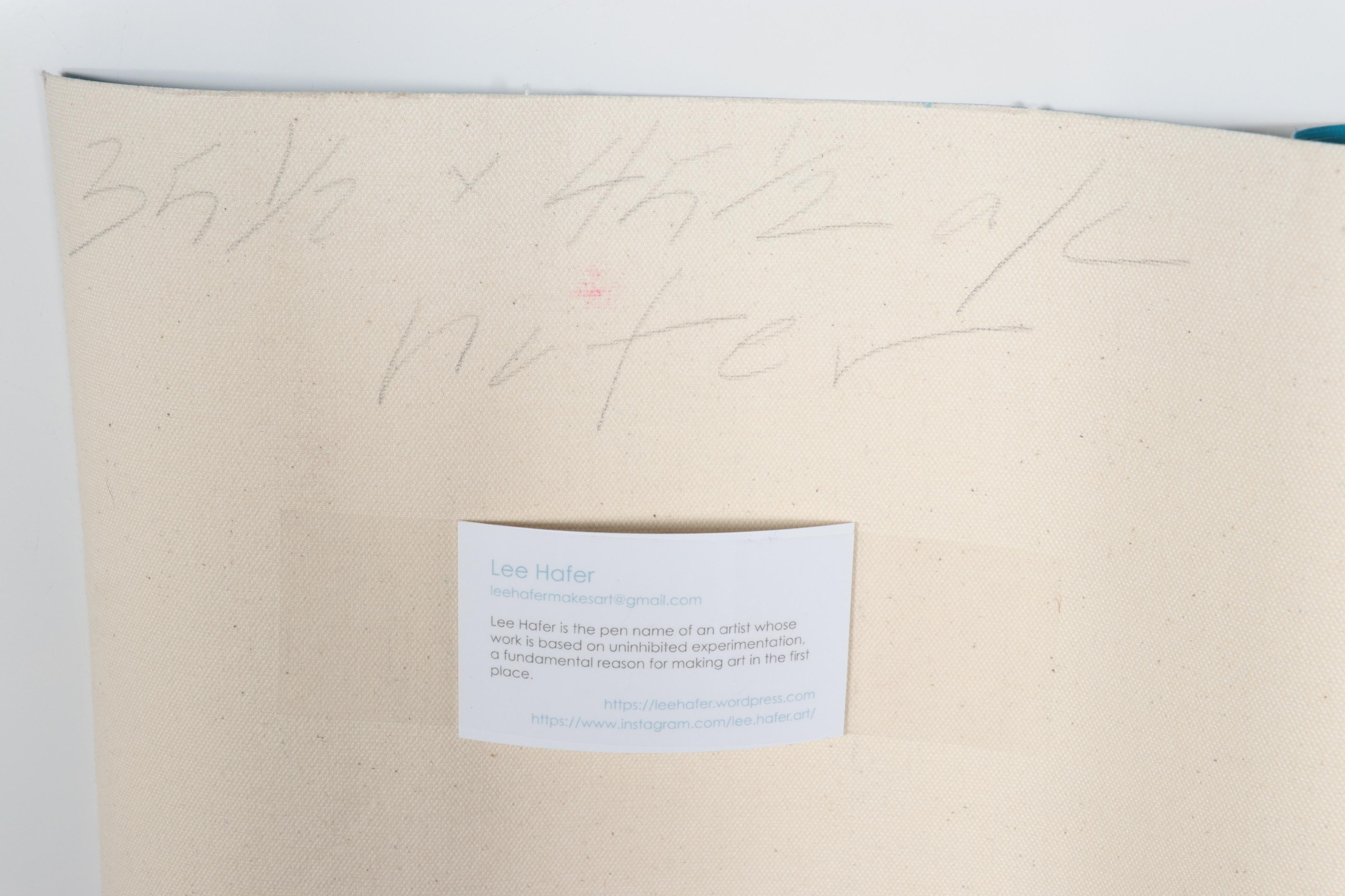 Lee Hafer Abstract Mixed Media Painting "Côte d'Azur" 21st Century