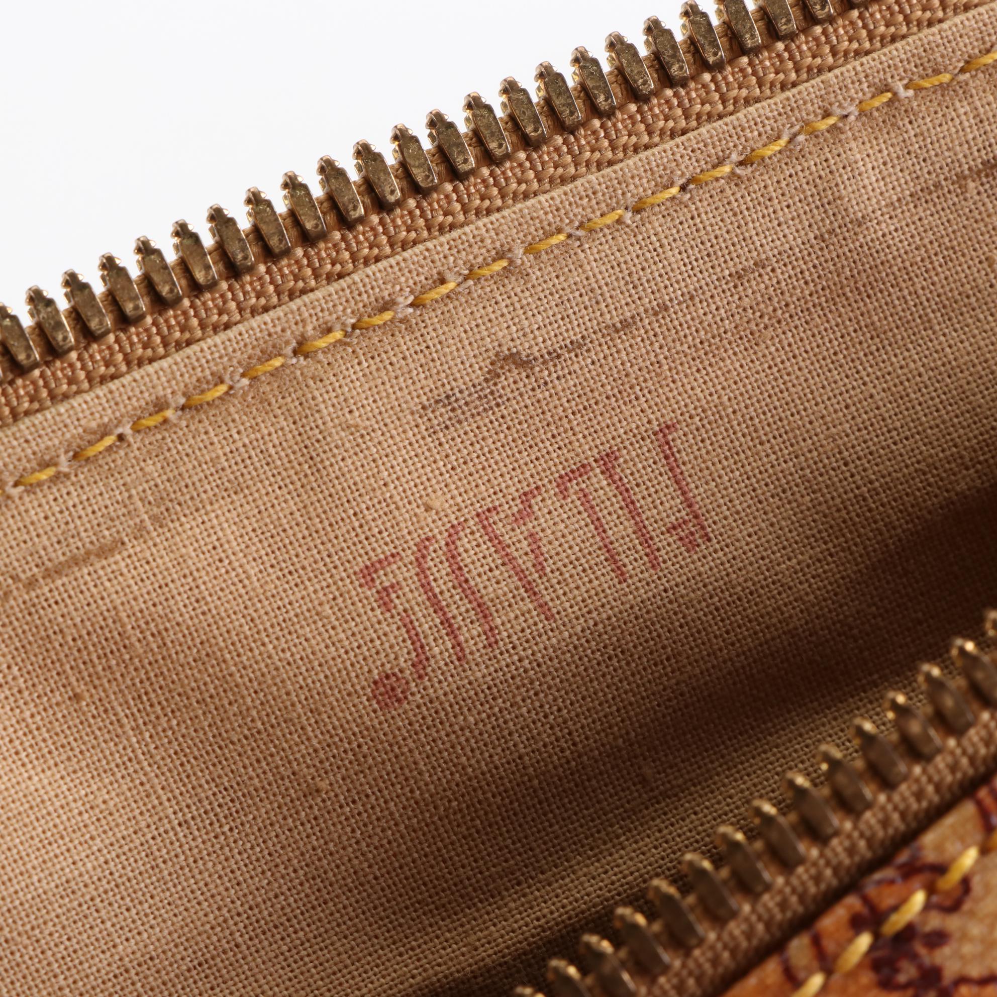 Alviero Martini 1a Classe Duffel Bag in Geo Print Coated Canvas and Leather