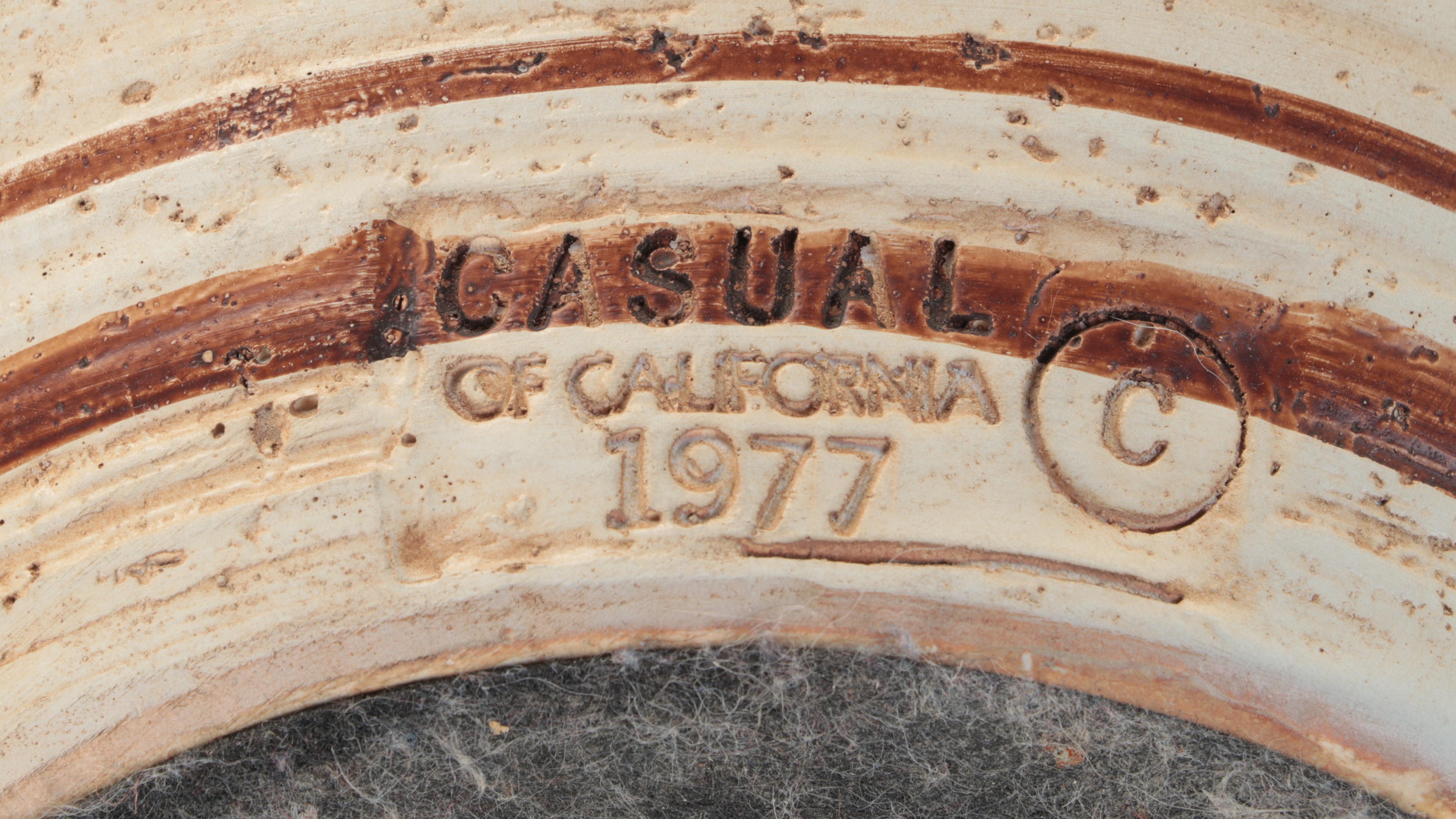 Pair of Casual of California Ceramic Table Lamps