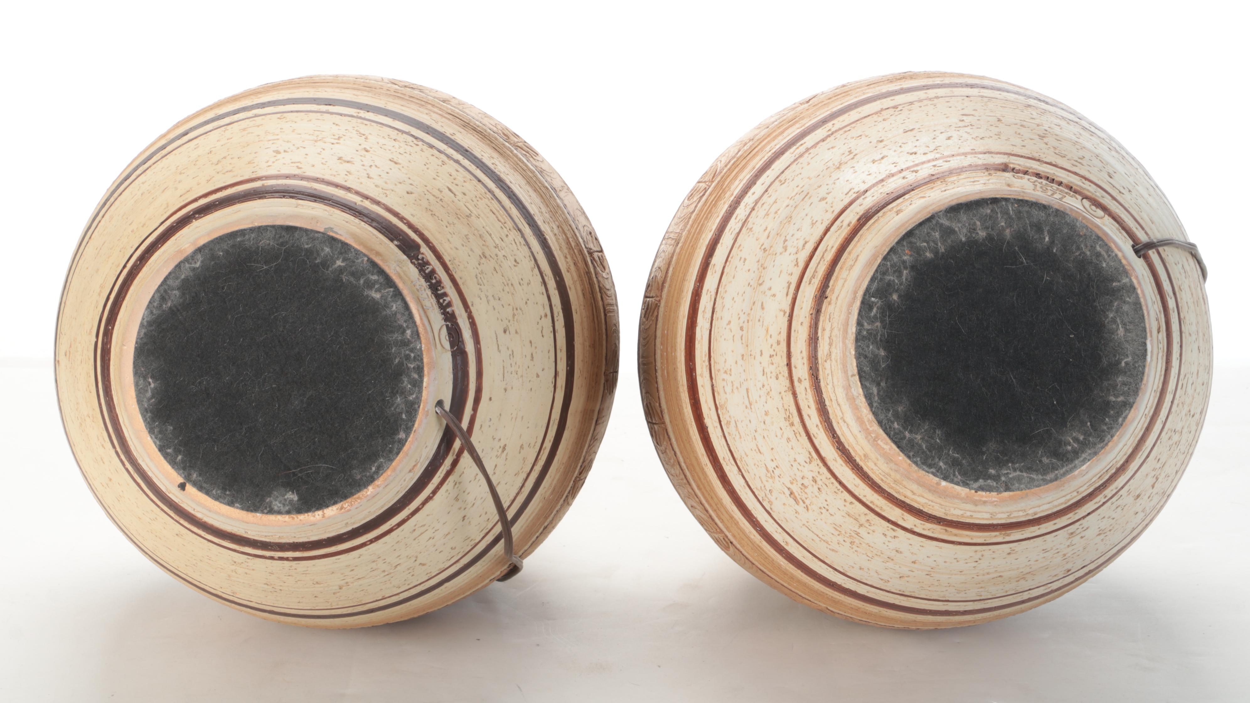 Pair of Casual of California Ceramic Table Lamps