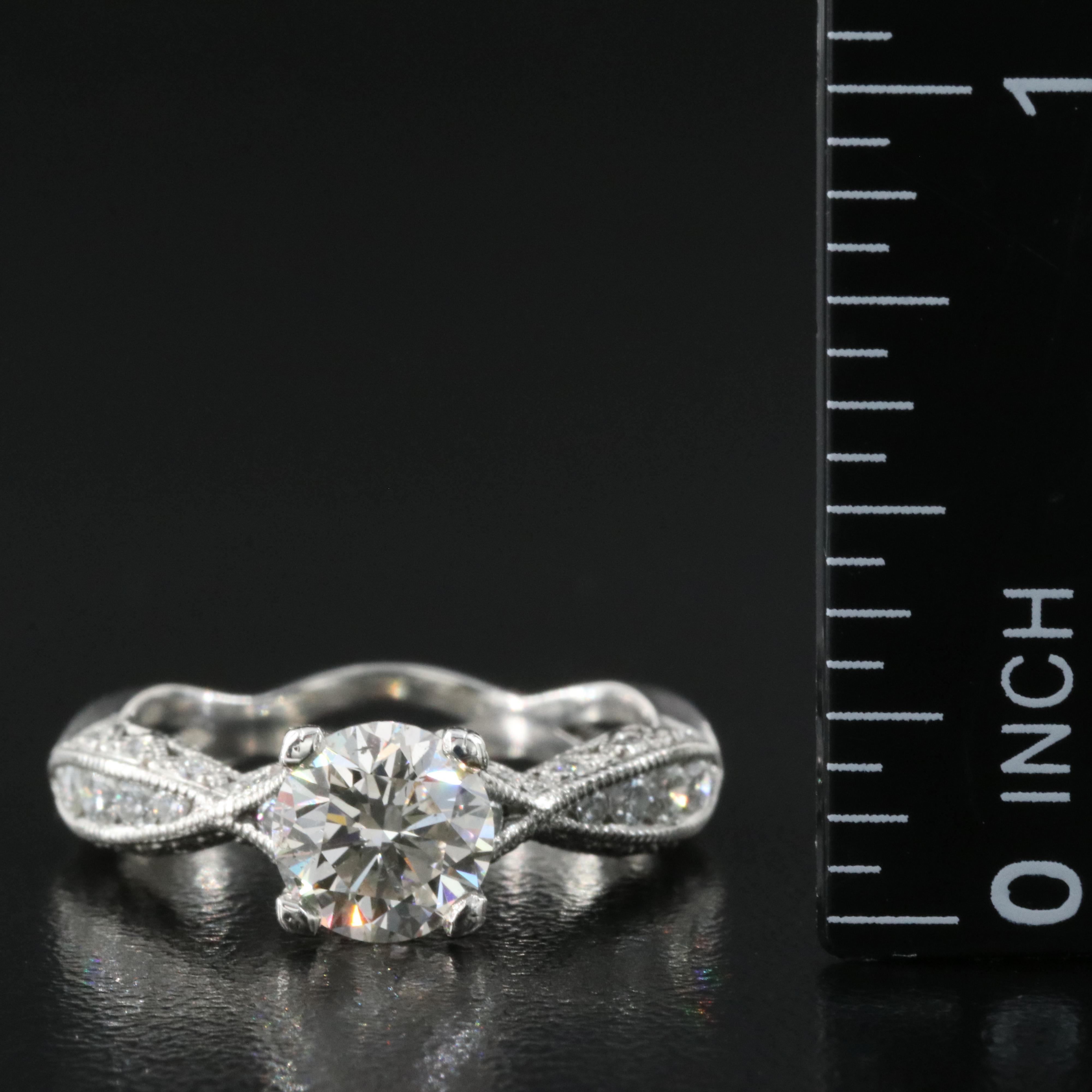 Tacori Classic Crescent Platinum 1.64 CTW Diamond Ring