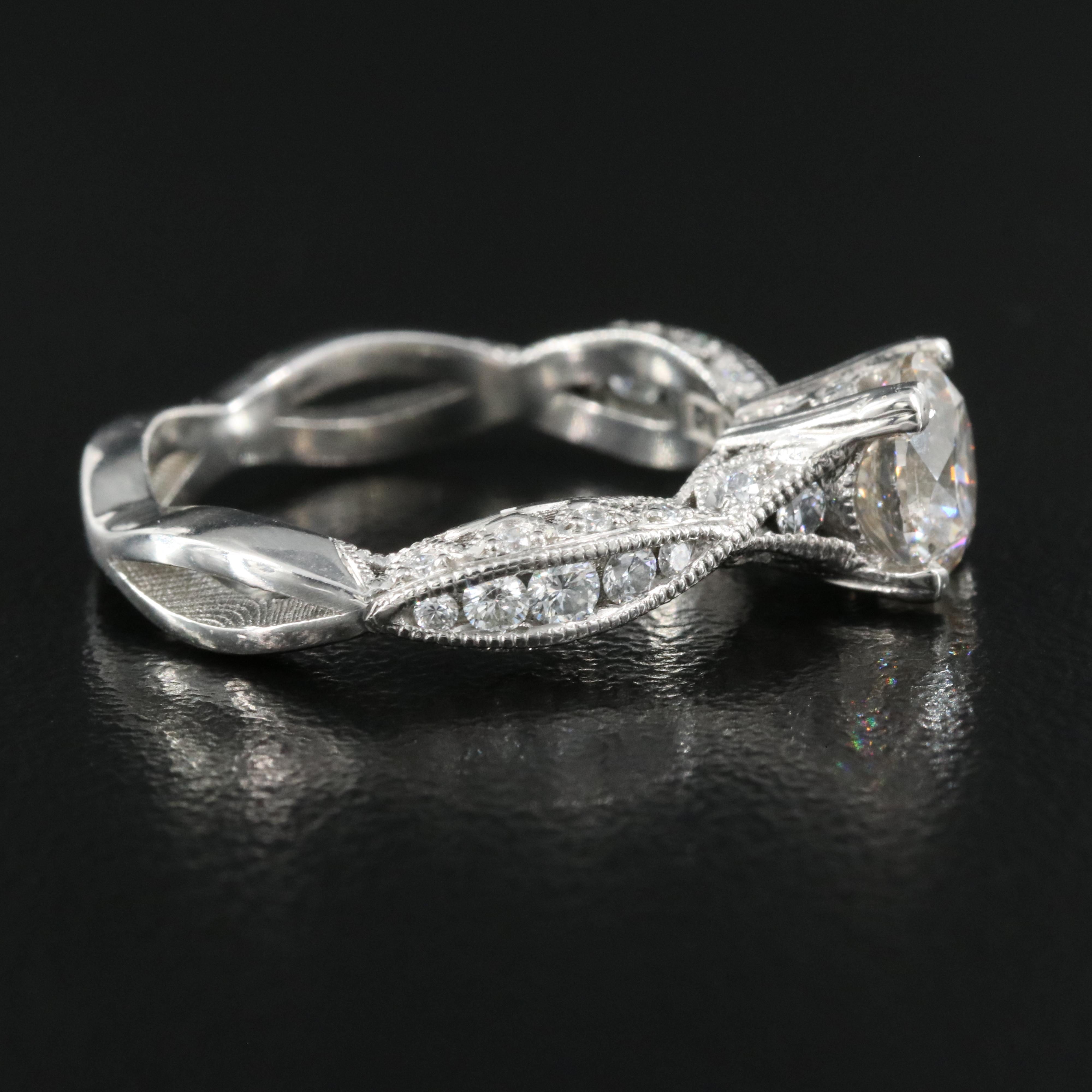 Tacori Classic Crescent Platinum 1.64 CTW Diamond Ring