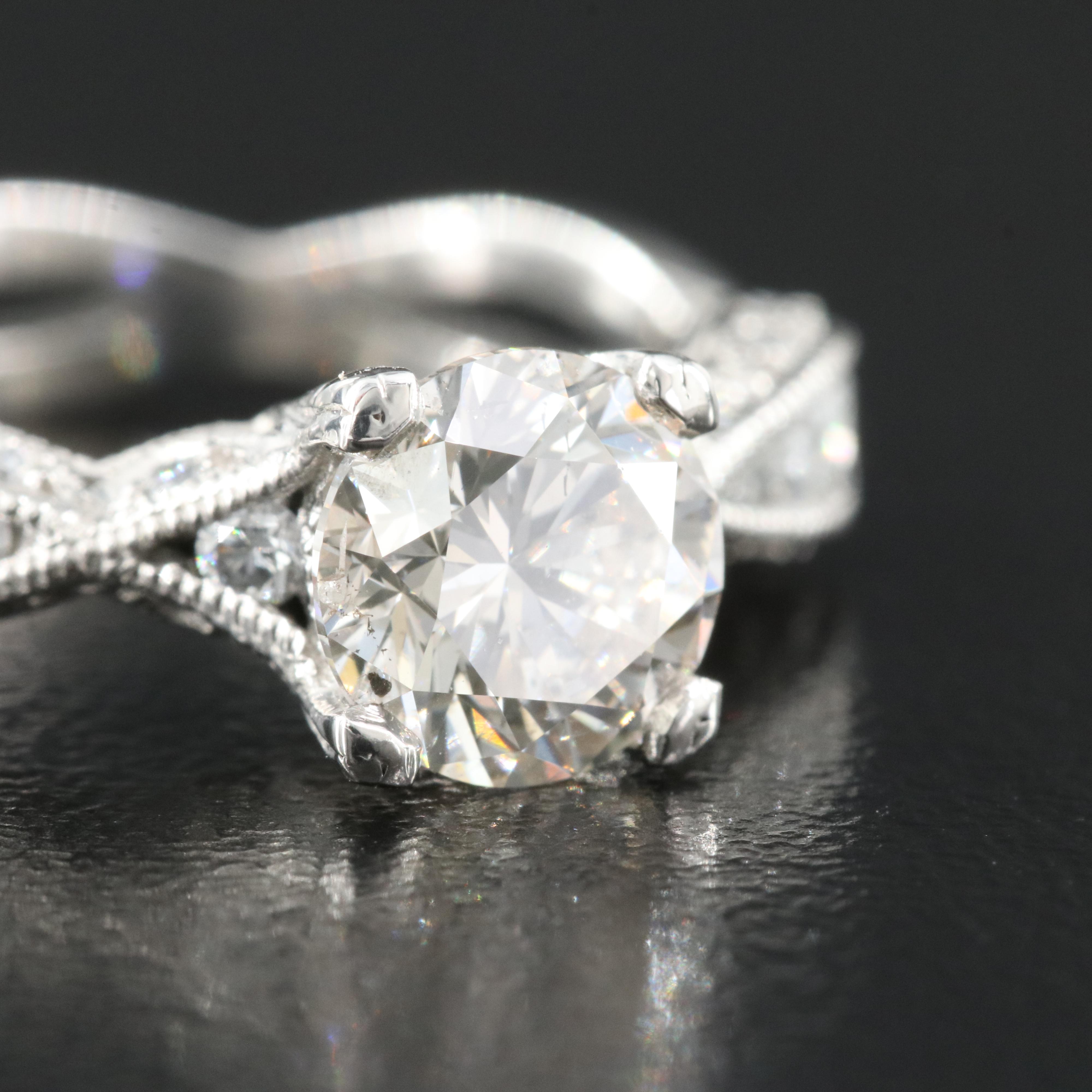 Tacori Classic Crescent Platinum 1.64 CTW Diamond Ring