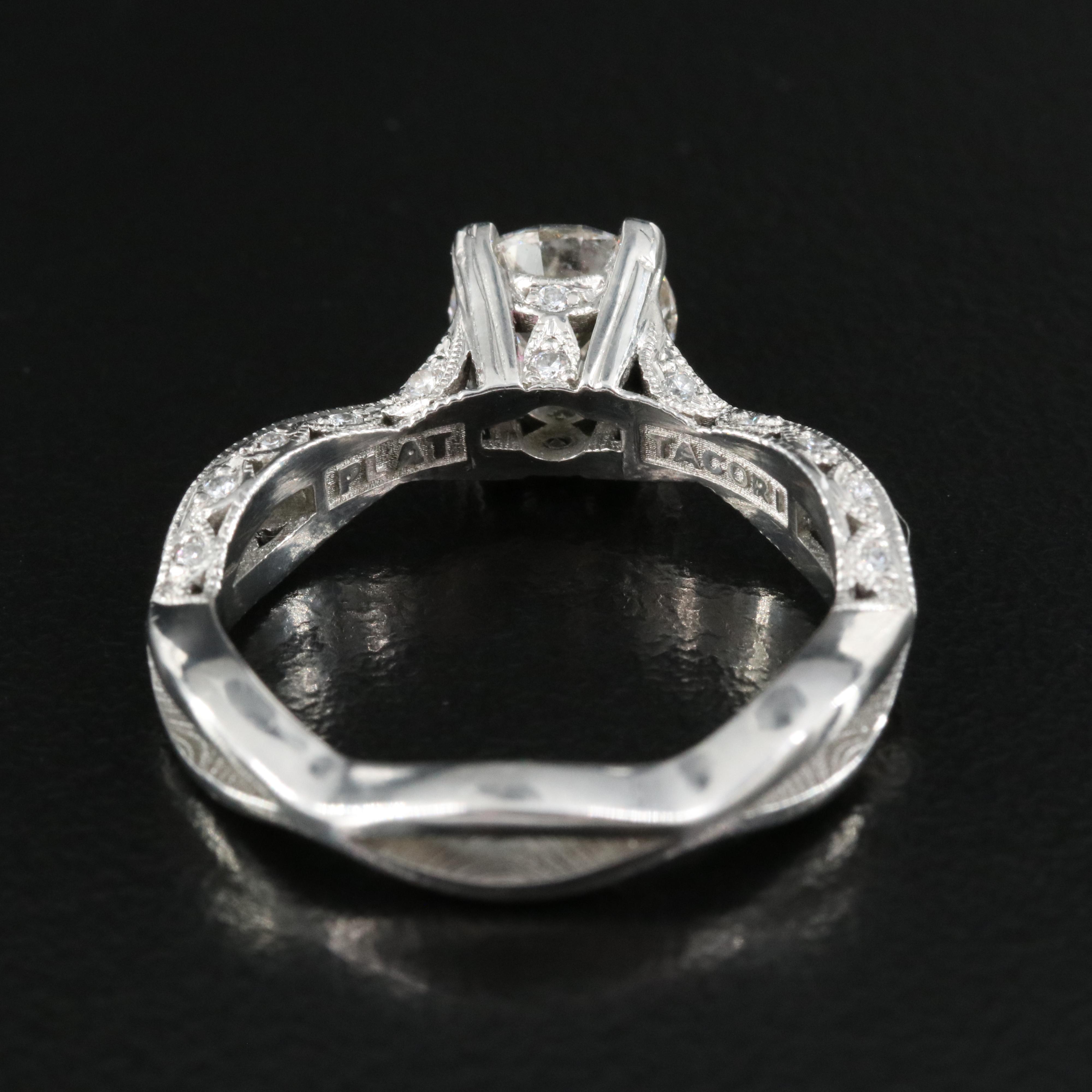 Tacori Classic Crescent Platinum 1.64 CTW Diamond Ring