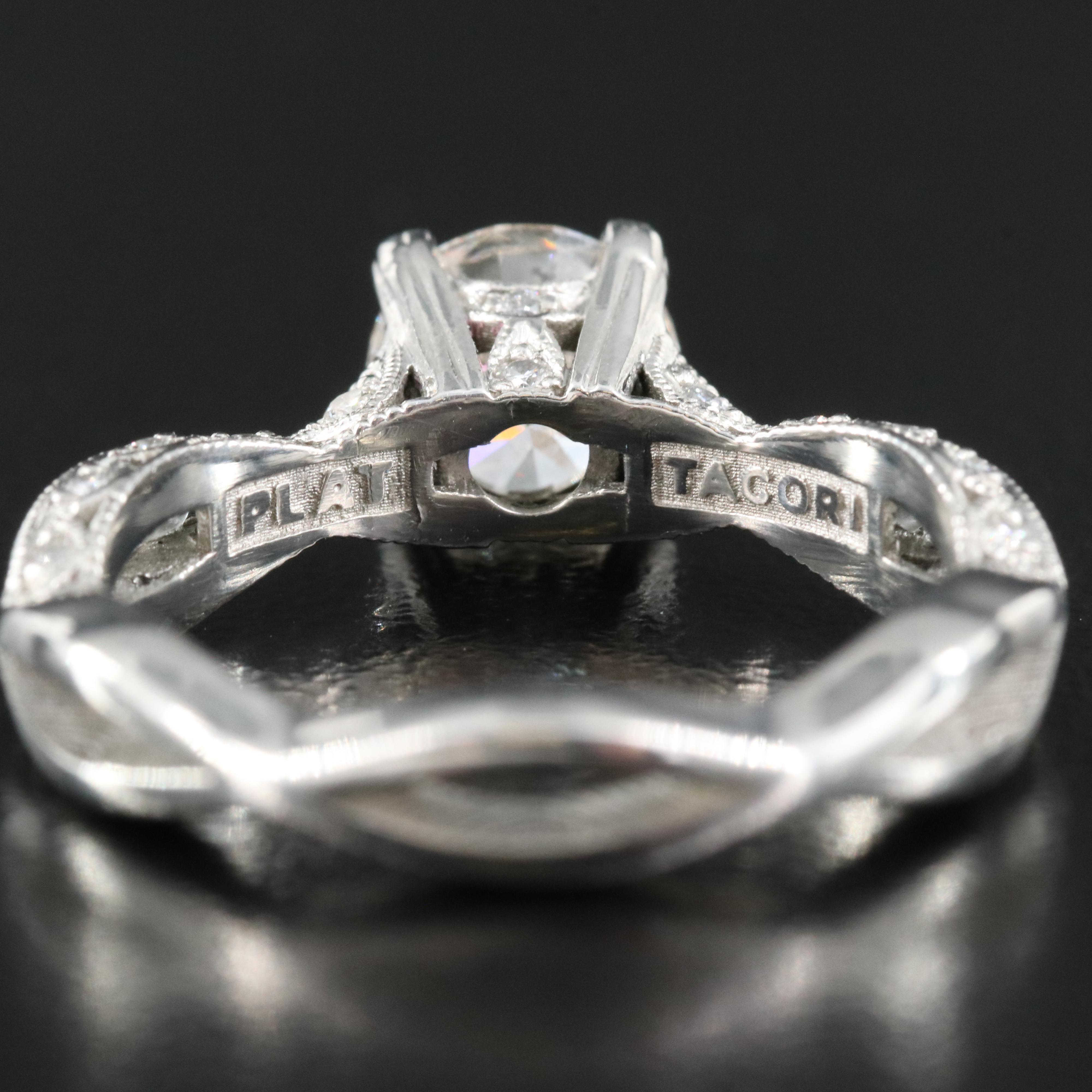 Tacori Classic Crescent Platinum 1.64 CTW Diamond Ring