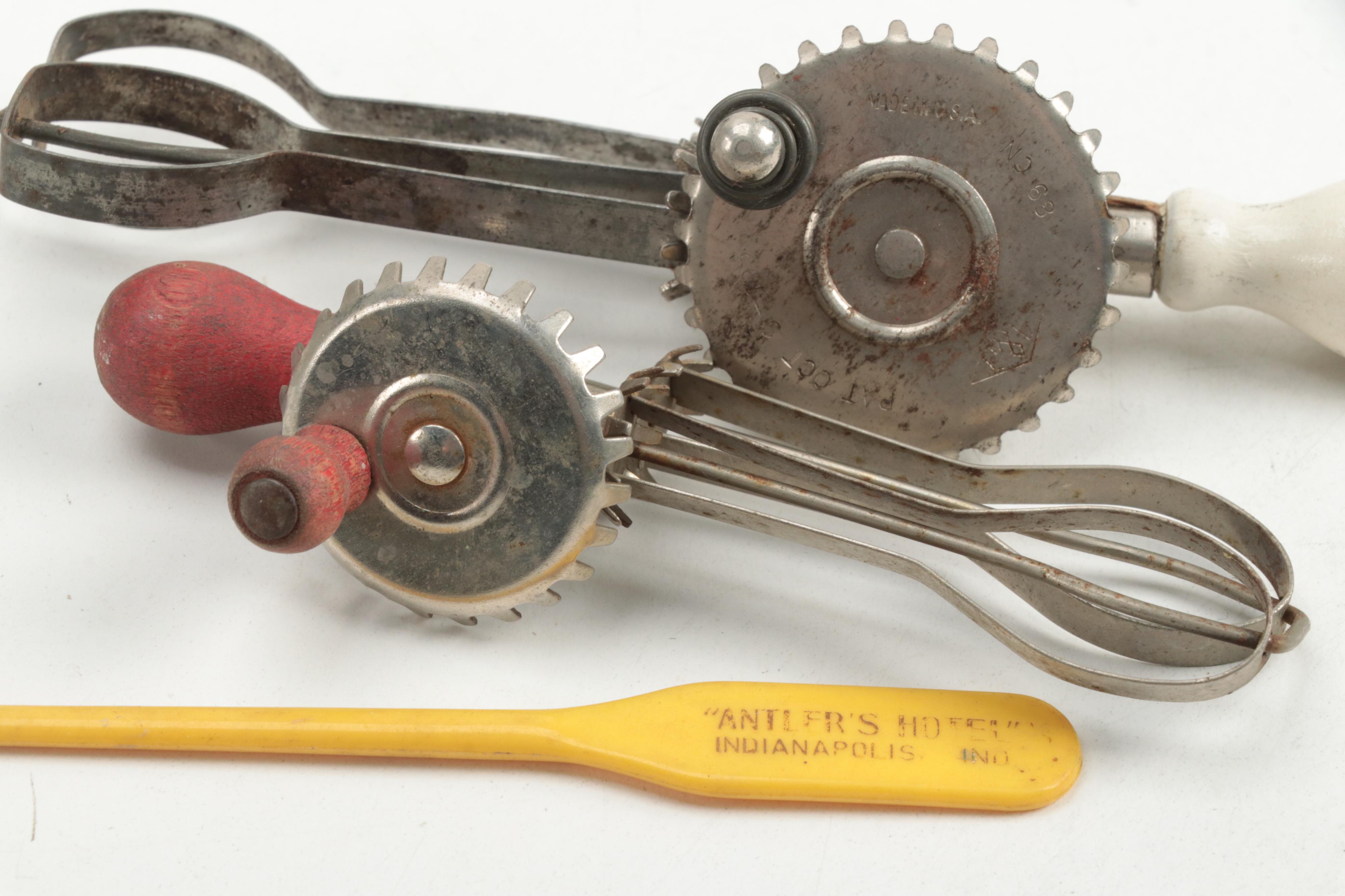Metal Ware Electric Toy Stove with Toy Kitchen Play Utensils and More, 20th C.