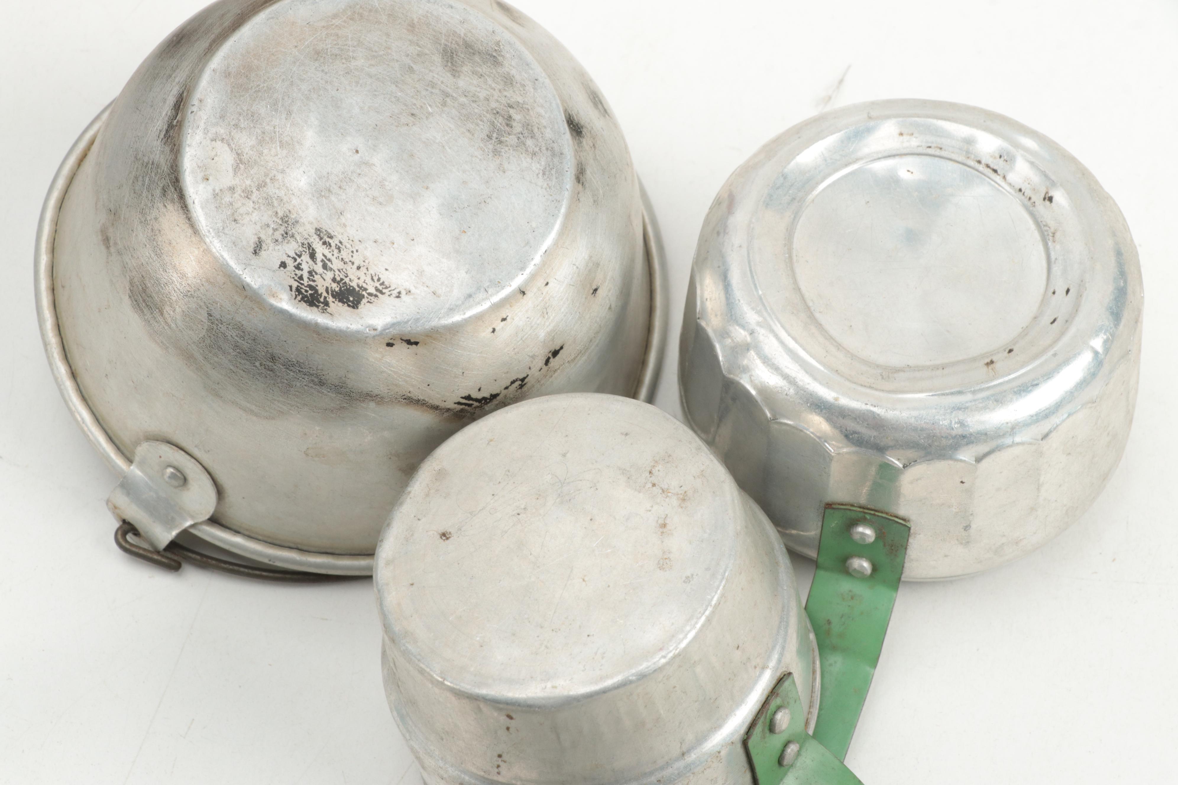 Metal Ware Electric Toy Stove with Toy Kitchen Play Utensils and More, 20th C.