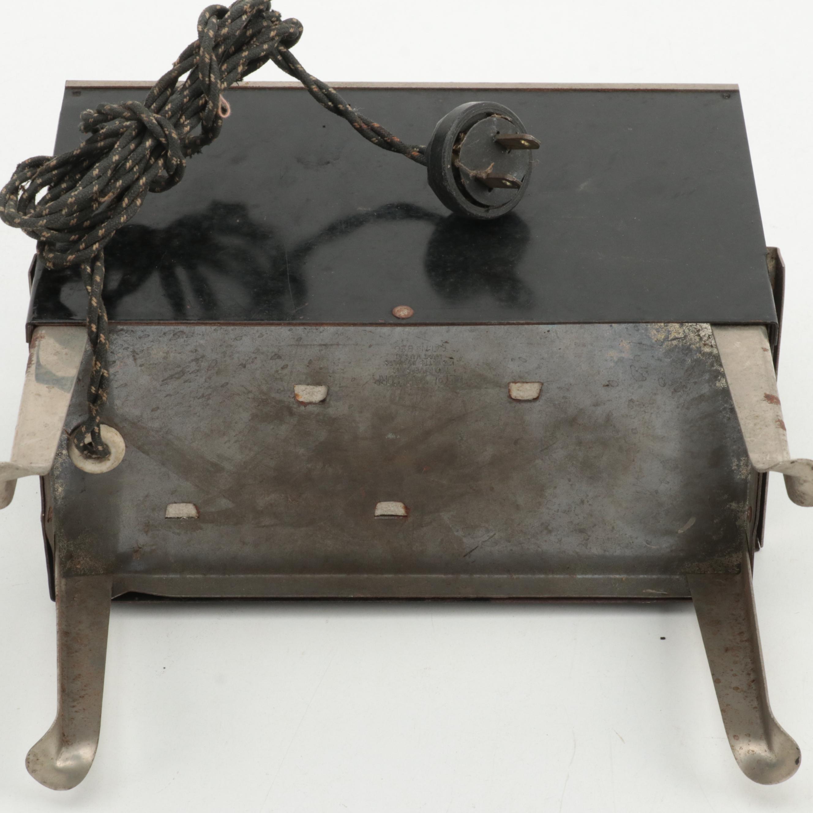 Metal Ware Electric Toy Stove with Toy Kitchen Play Utensils and More, 20th C.