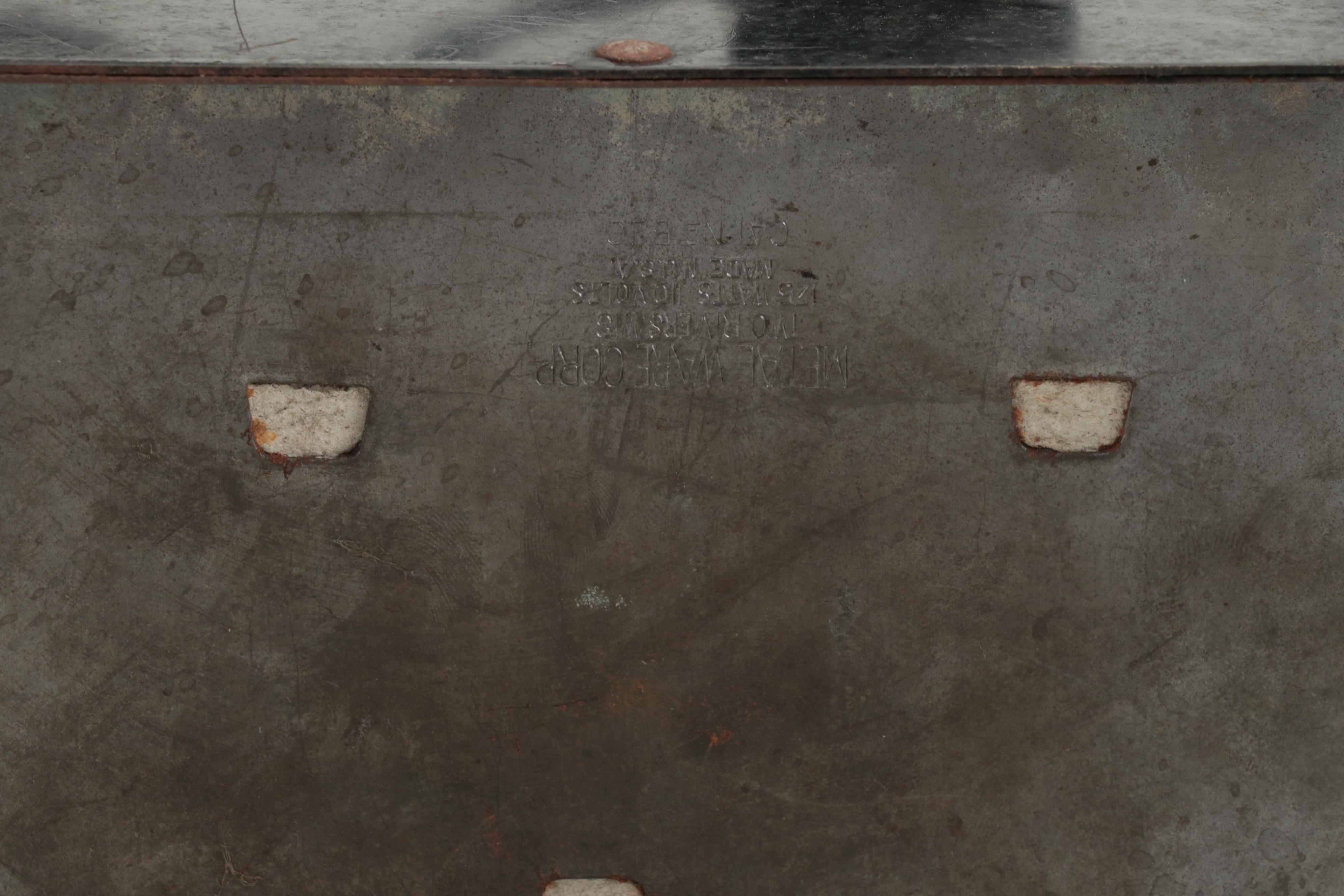 Metal Ware Electric Toy Stove with Toy Kitchen Play Utensils and More, 20th C.