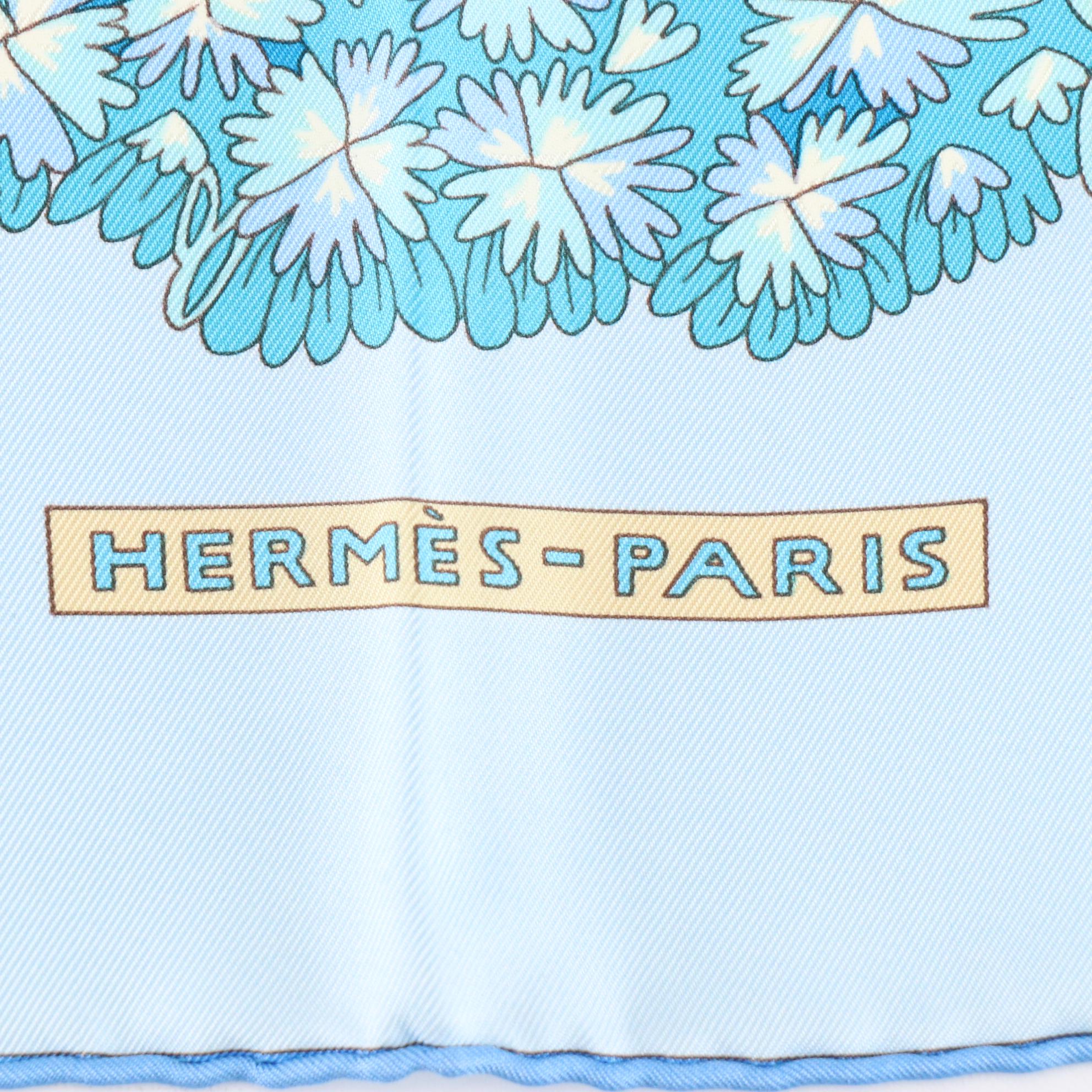 Hermès "Ombres et Lumieres" Scarf 90 in Silk Twill