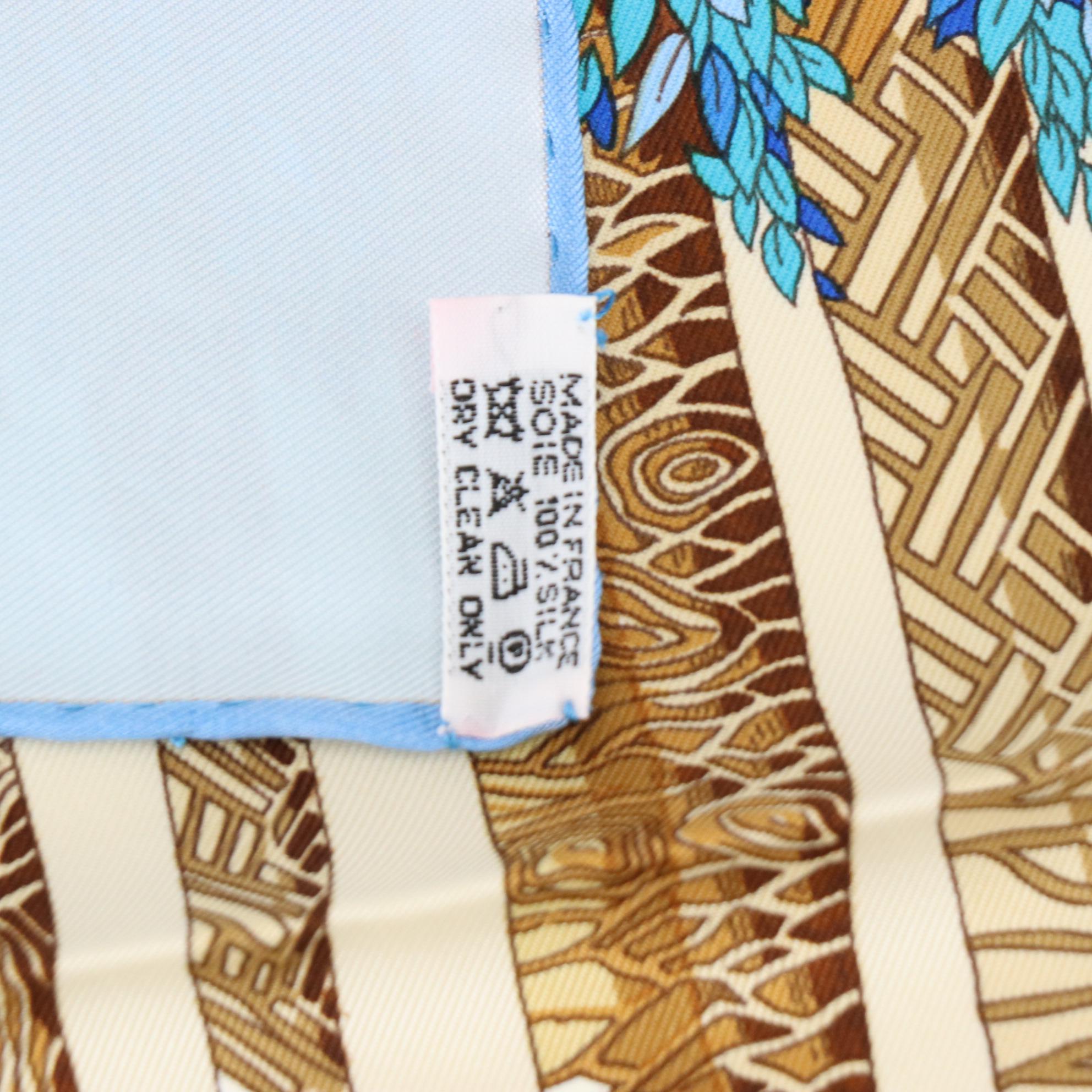 Hermès "Ombres et Lumieres" Scarf 90 in Silk Twill