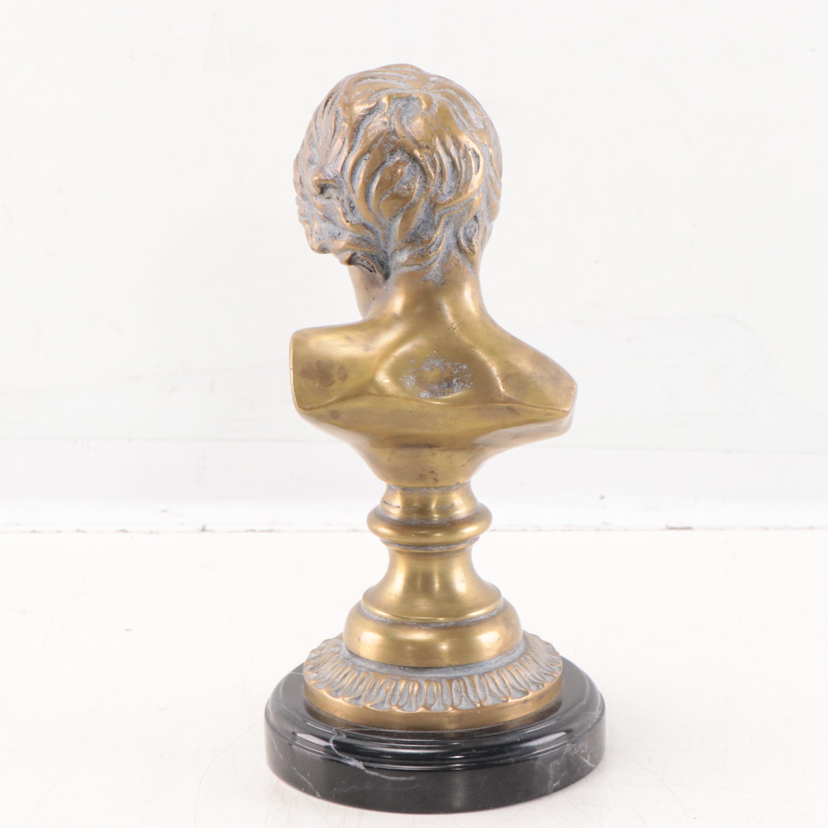 Maitland-Smith Brass Bust of a Child