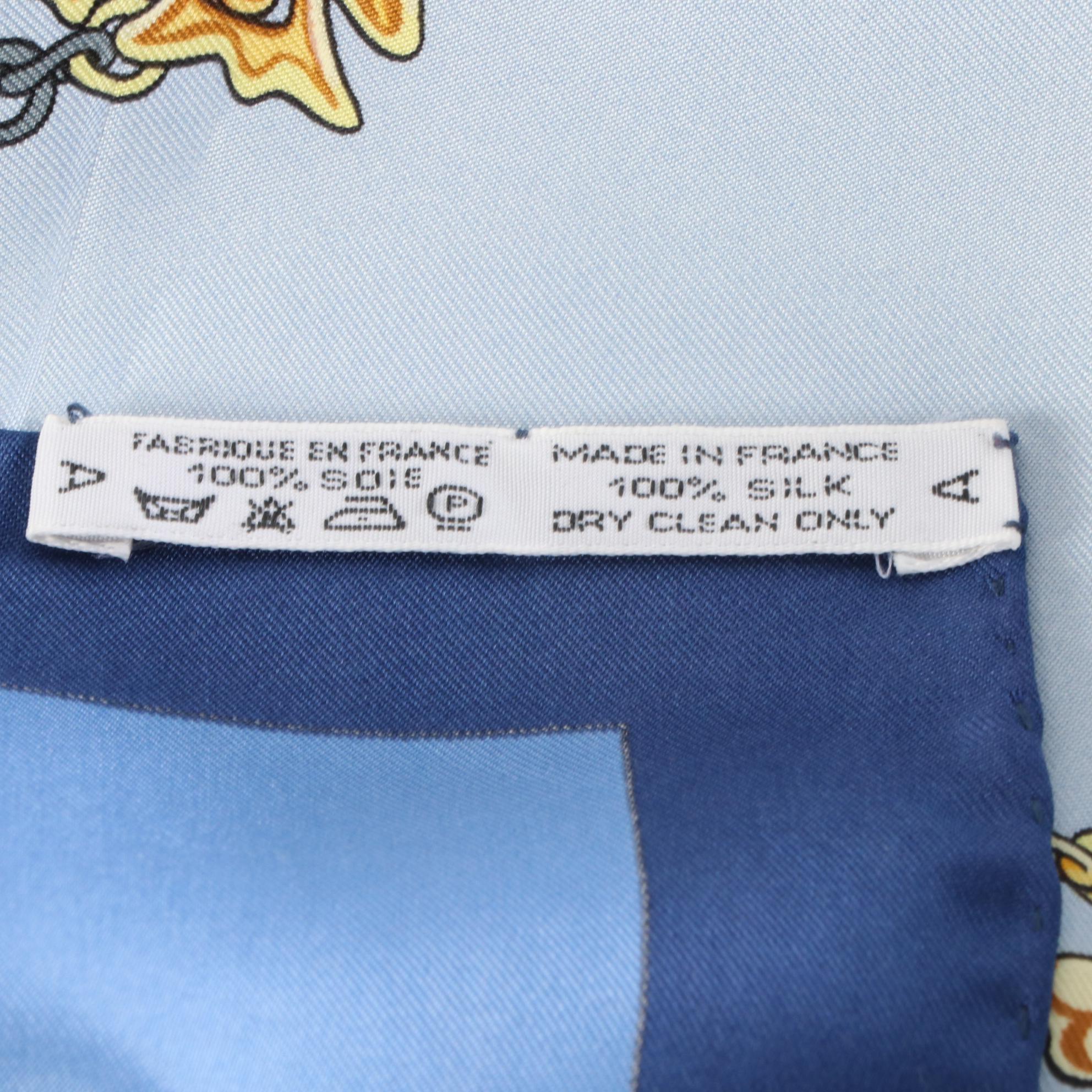 Hermès "Kosmima" Scarf 90 in Silk Twill