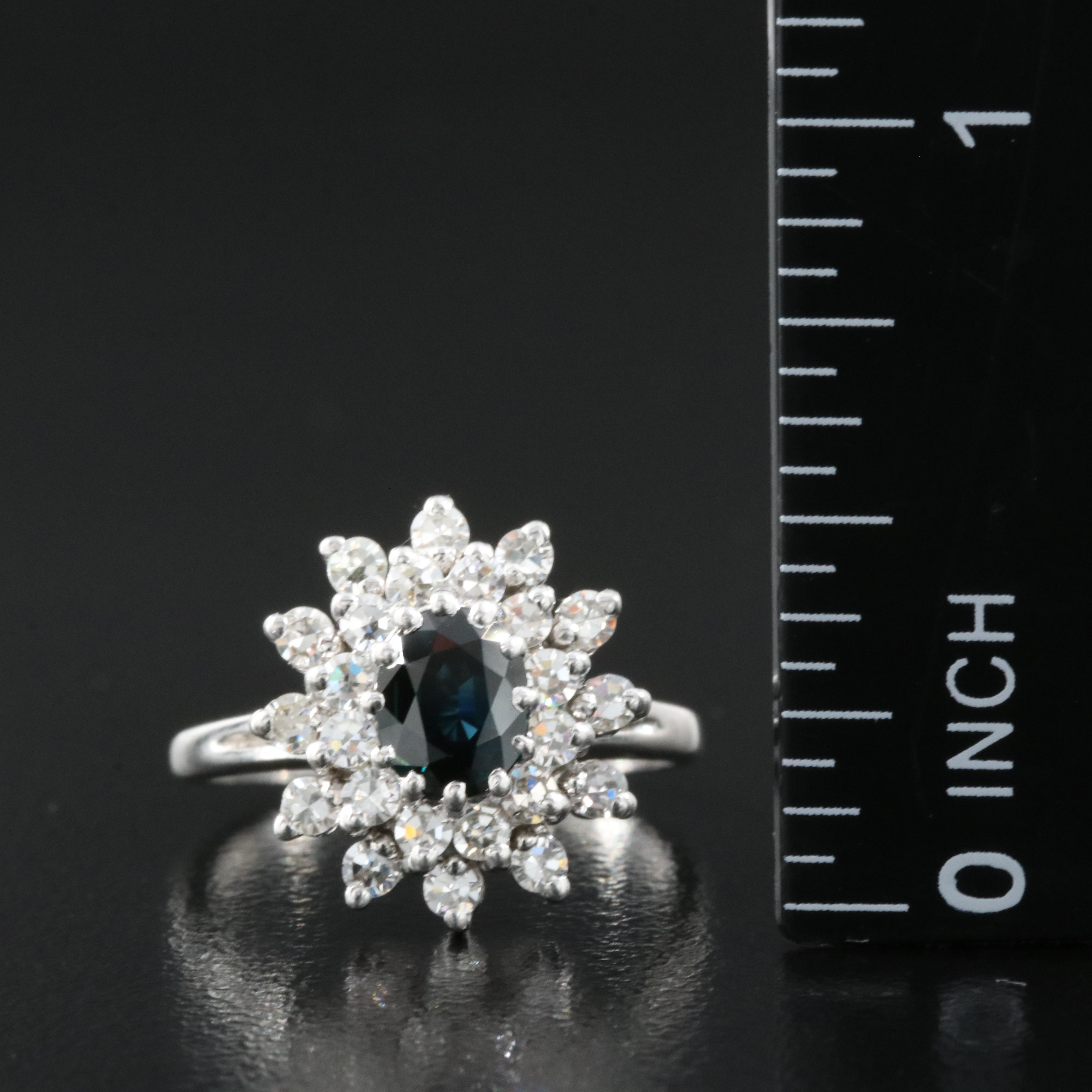 14K Sapphire and Diamond Ring