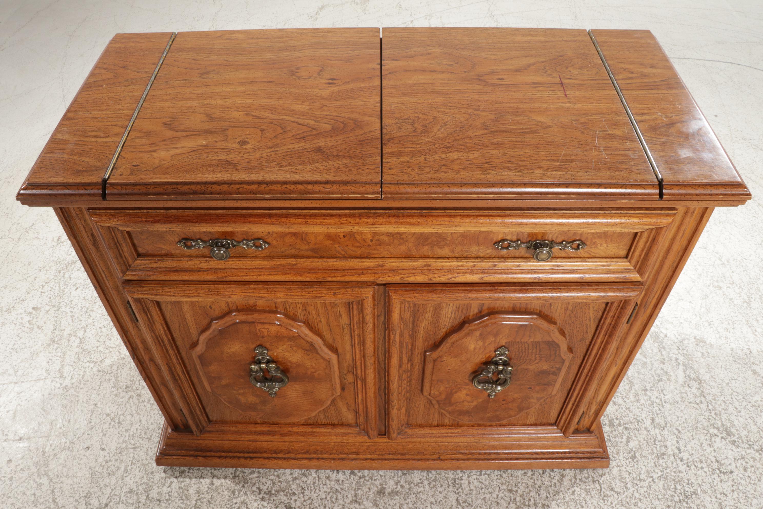 Broyhill Lenoir House Walnut Flip-Top Server, Late 20th Century