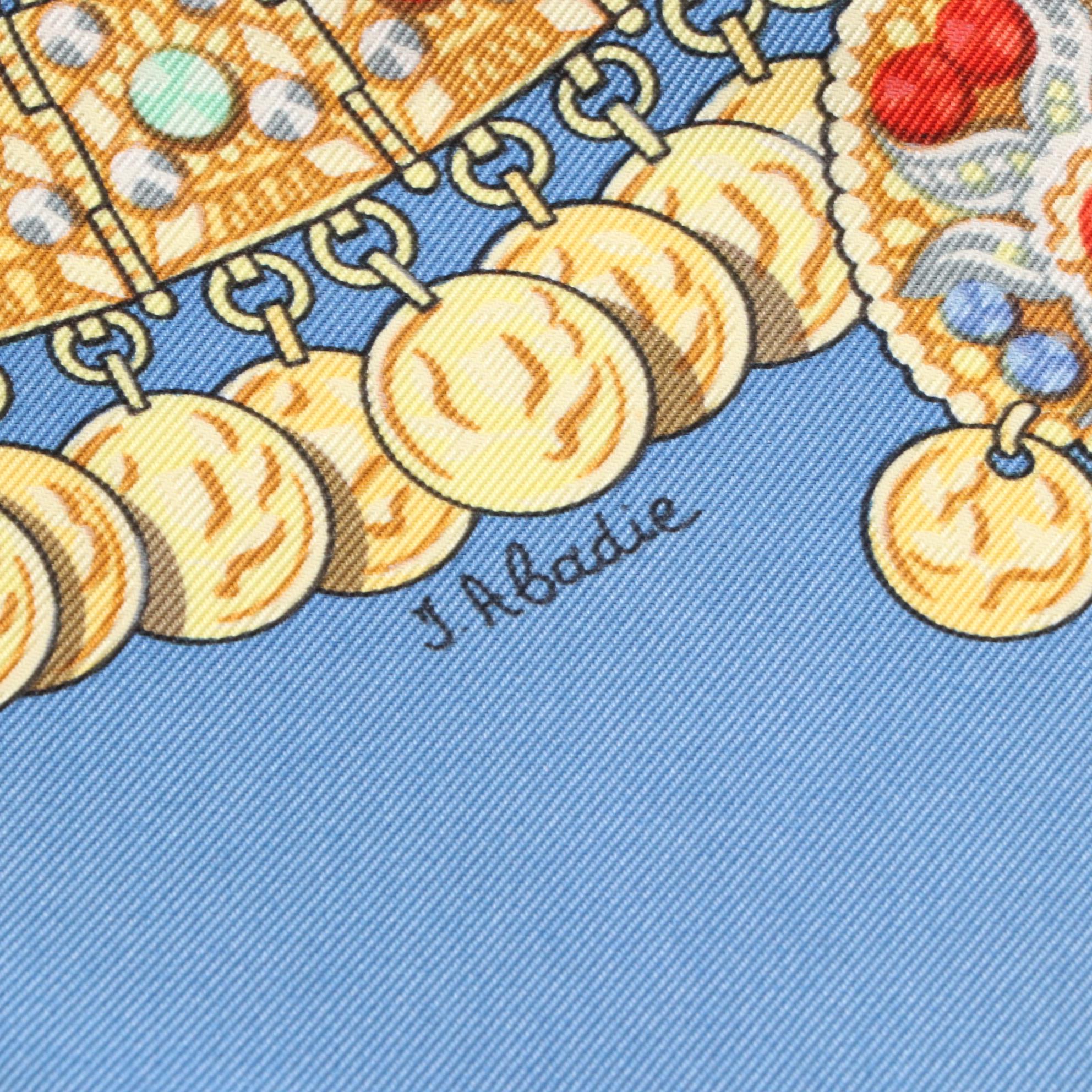 Hermès "Kosmima" Scarf 90 in Silk Twill