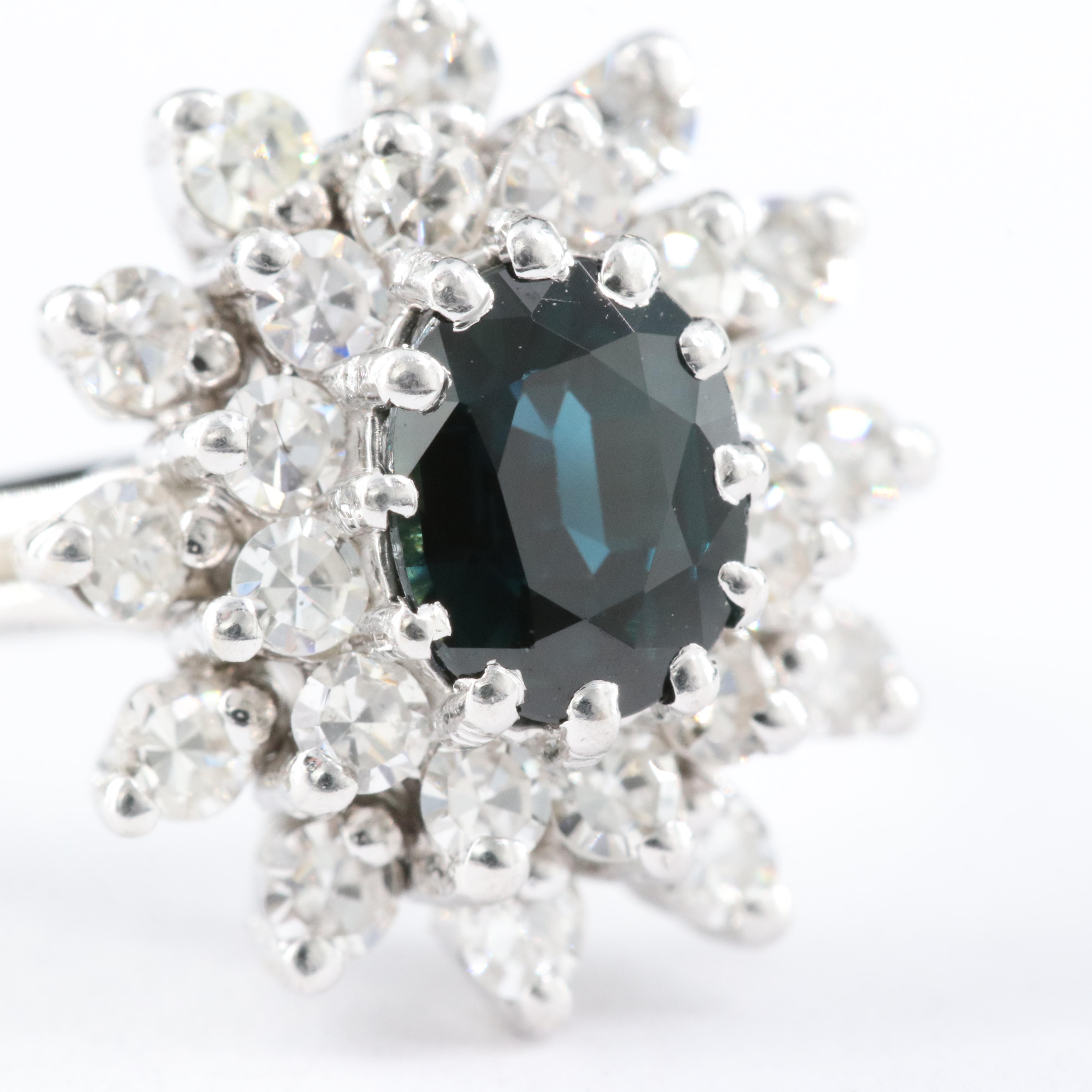 14K Sapphire and Diamond Ring