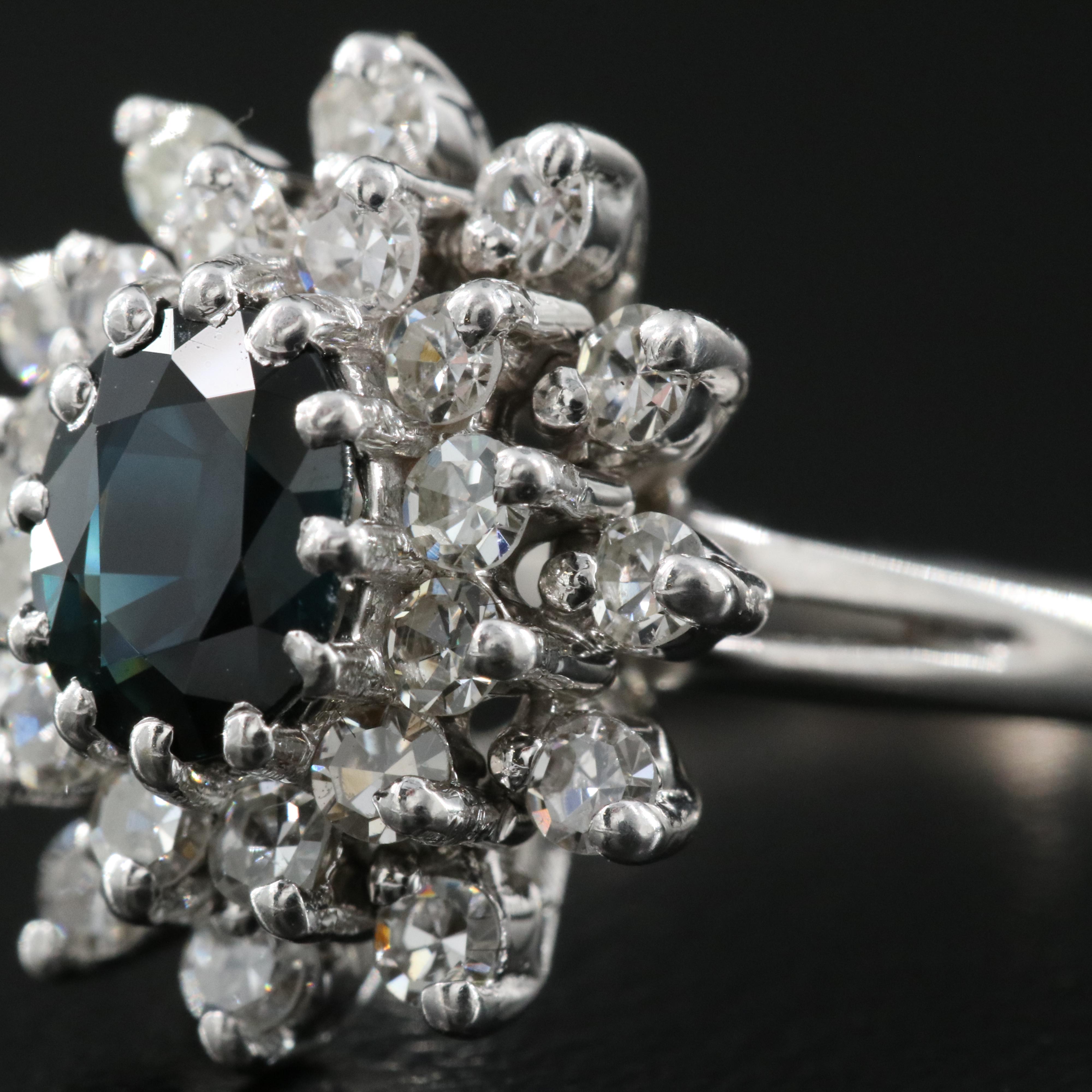 14K Sapphire and Diamond Ring